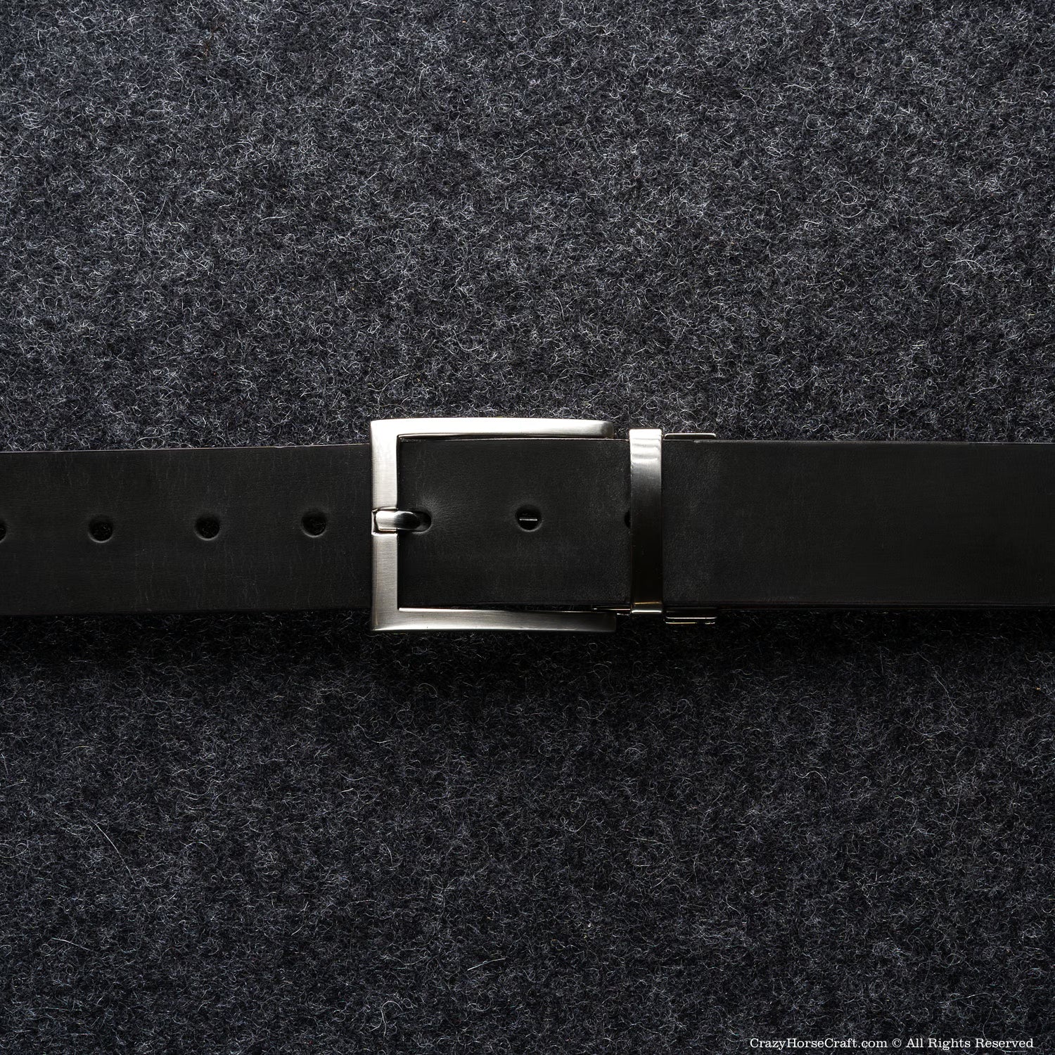 Vegetable Tanned Leather Belt | Carbon Black