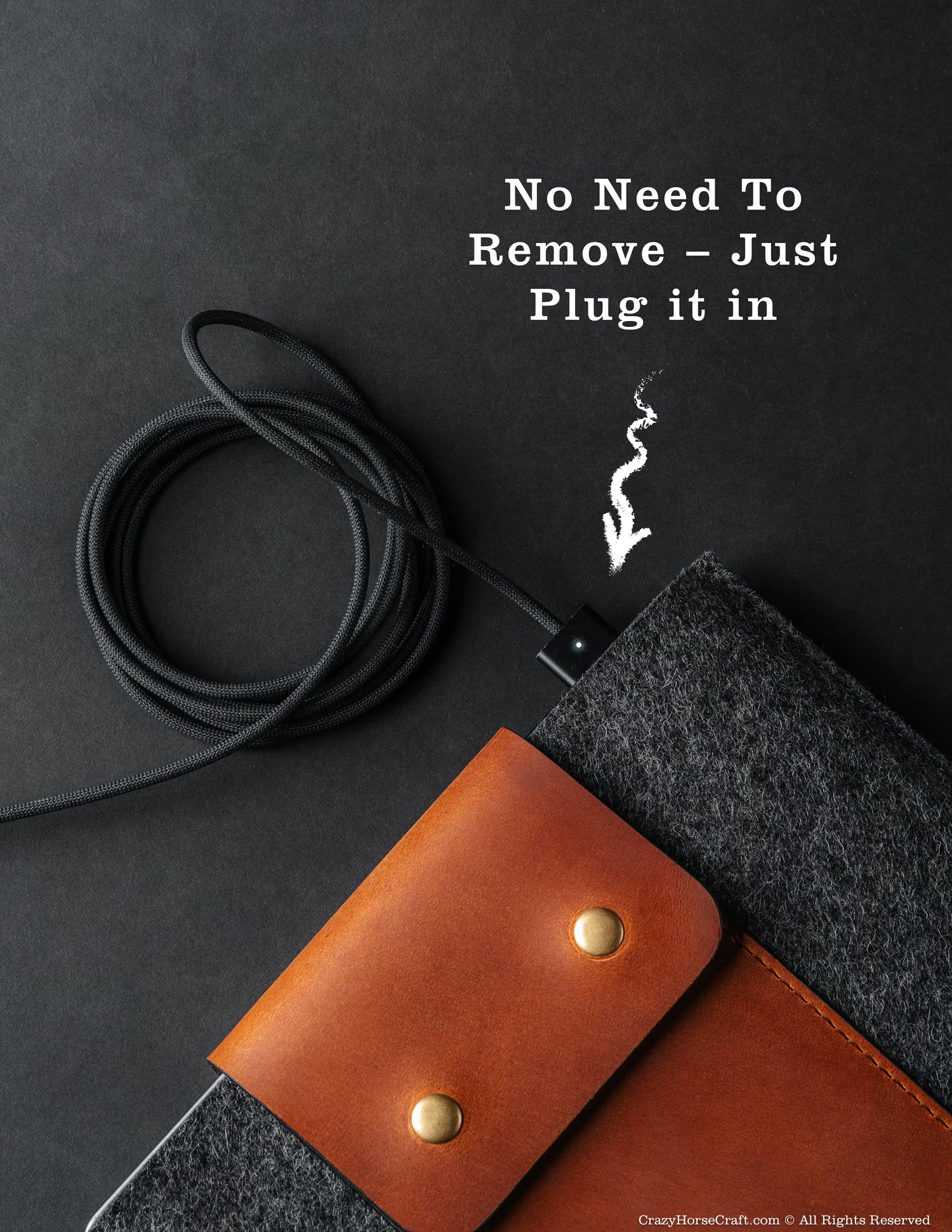 Leather & Wool Felt MacBook Pro sleeve, case