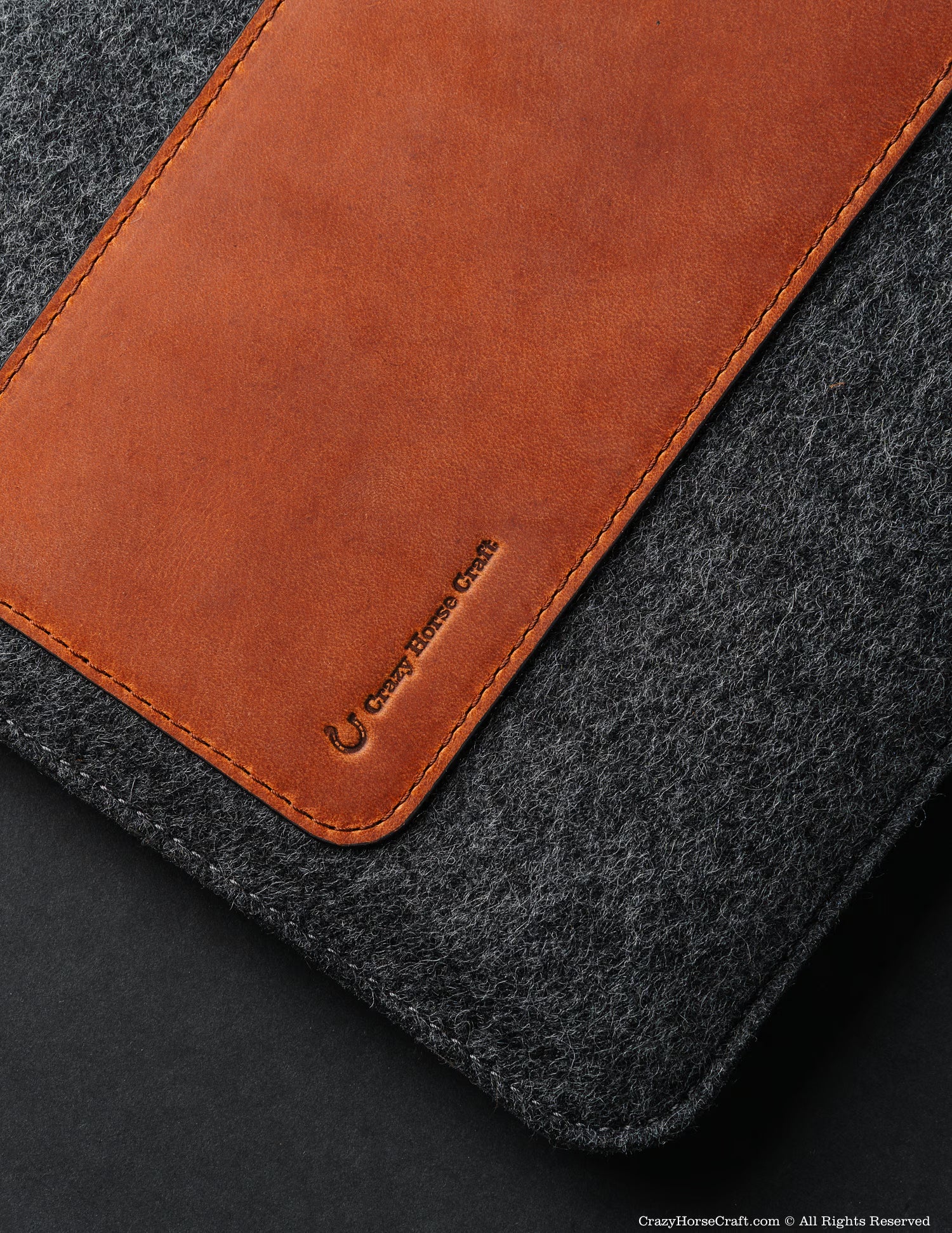 Leather & Wool Felt MacBook Pro sleeve, case