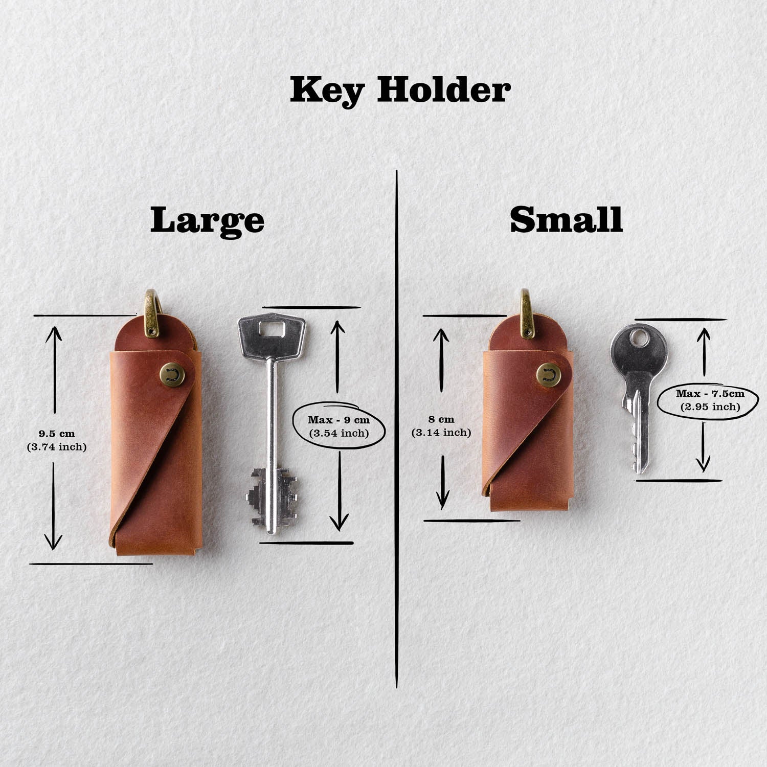 Minimalist Leather Key Organiser/Holder | Classic Brown