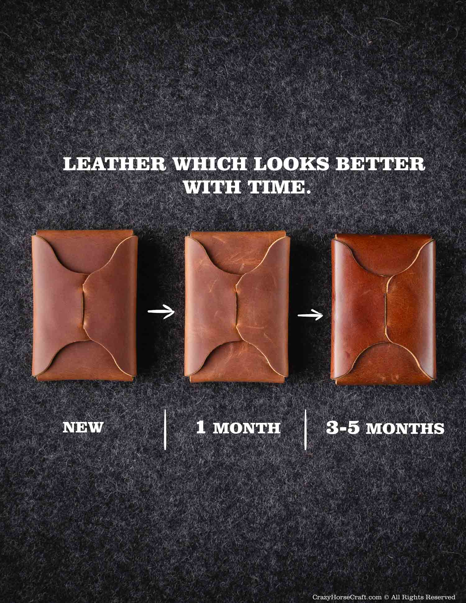 Crazy Horse Leather Slim Card Wallet