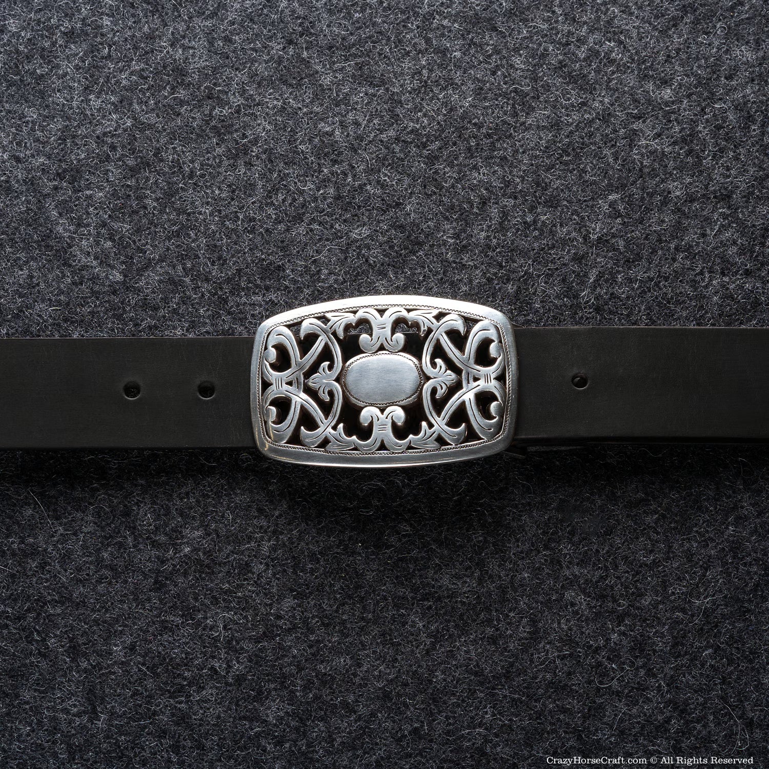 Vegetable Tanned Leather Belt | Carbon Black