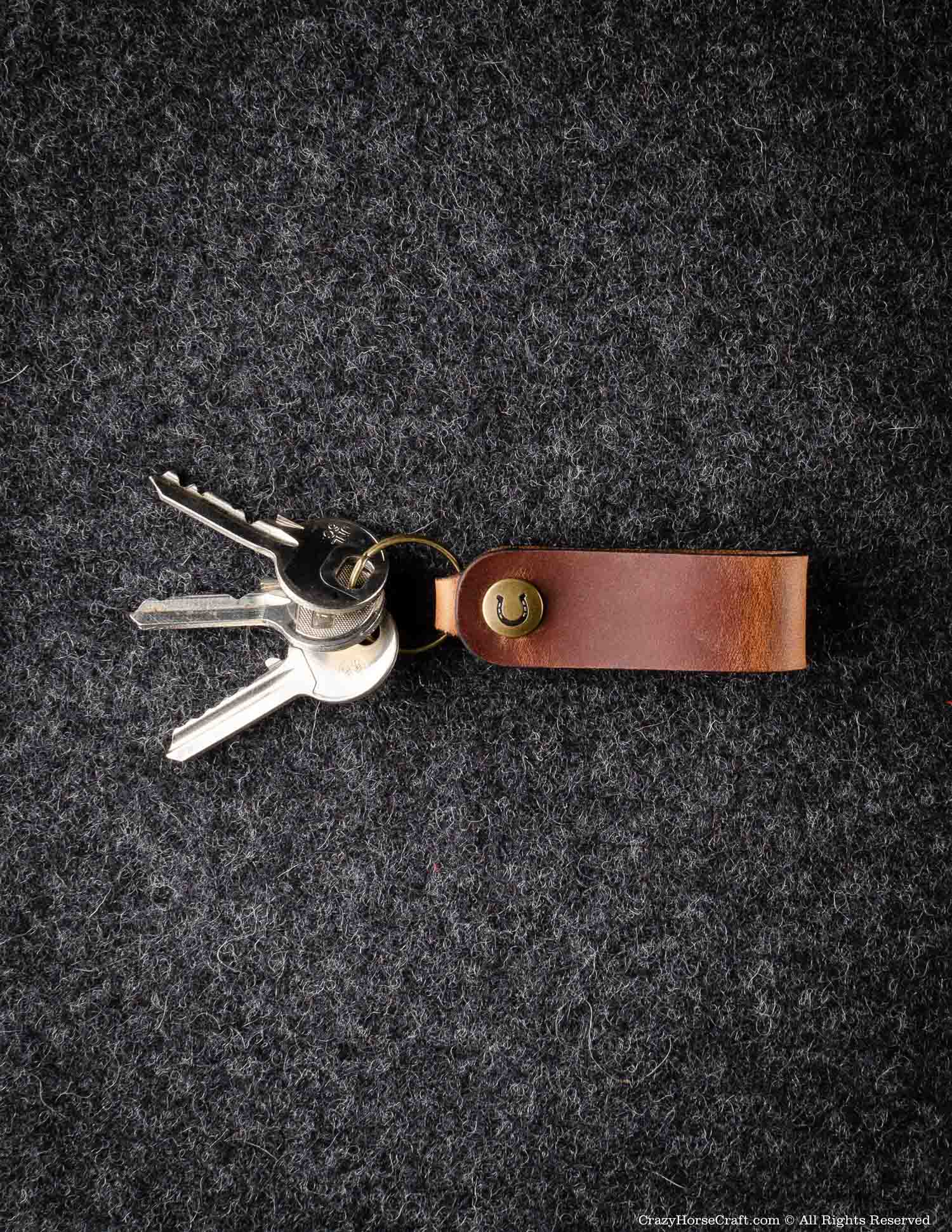 Veg-Tanned Leather Key Fob