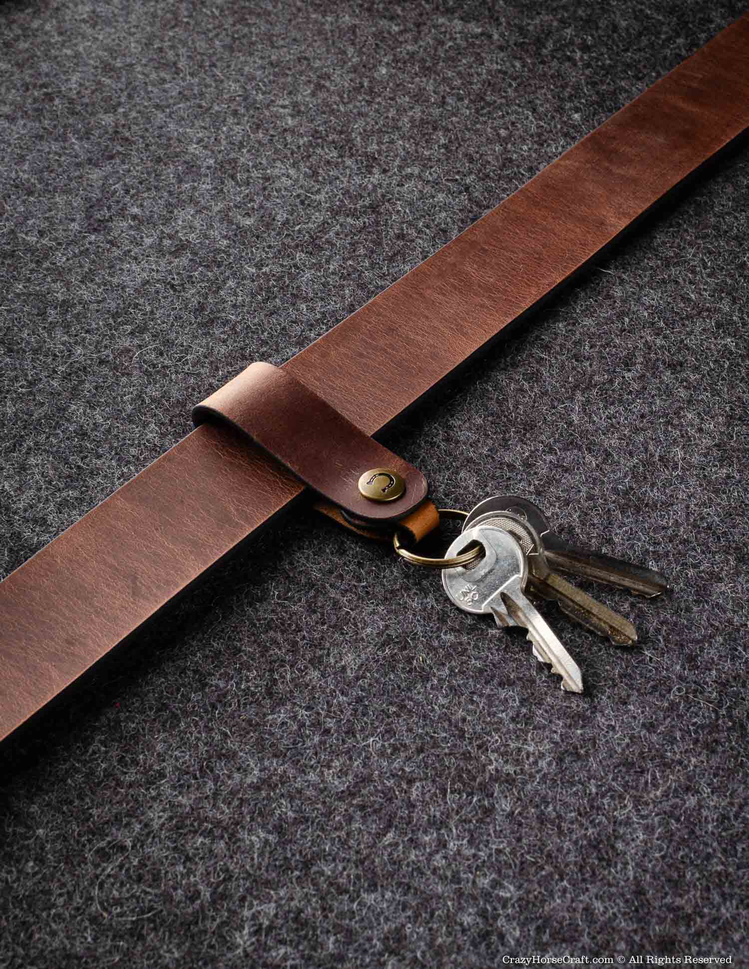 Veg-Tanned Leather Key Fob