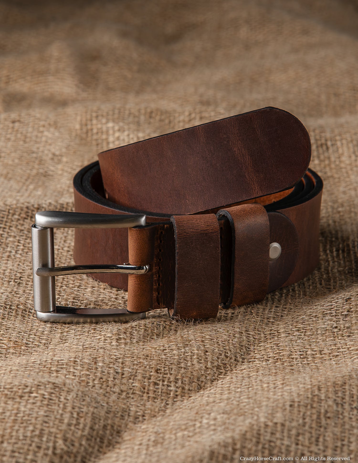 Vegetable Tanned Leather Belt | Classic Brown