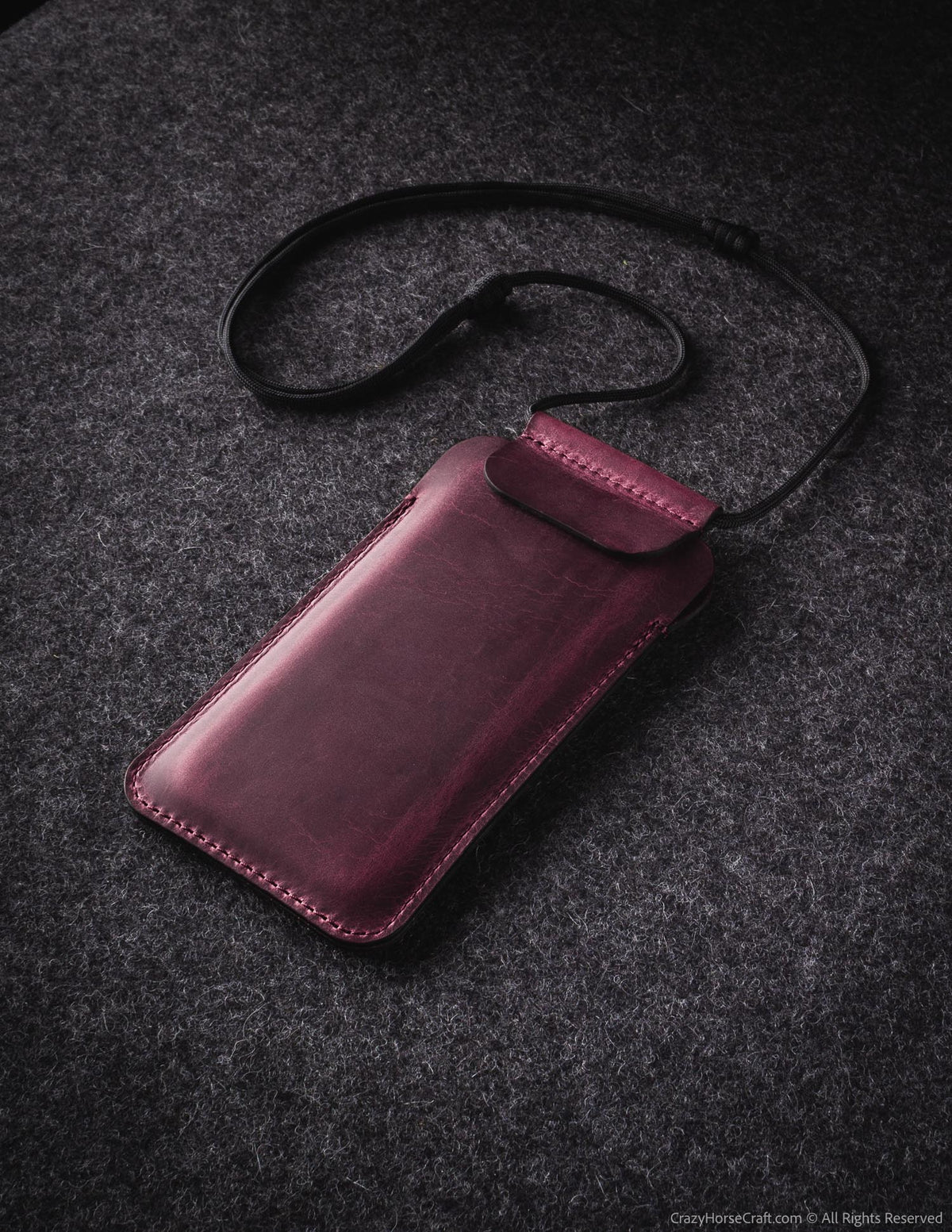 #color of the leather_burgundy red