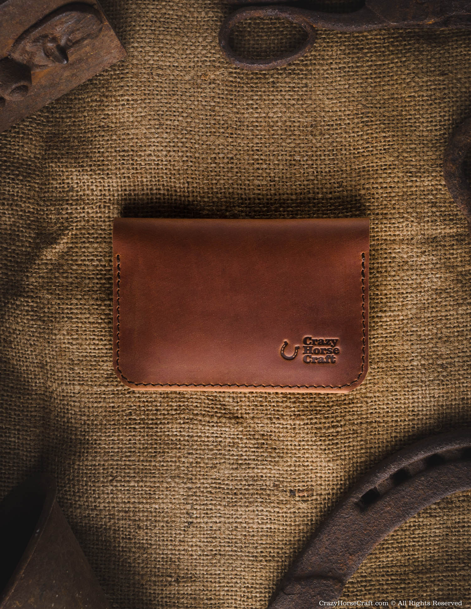 Vegetable tanned Leather Wallet & Credit Card Holder | Classic Brown