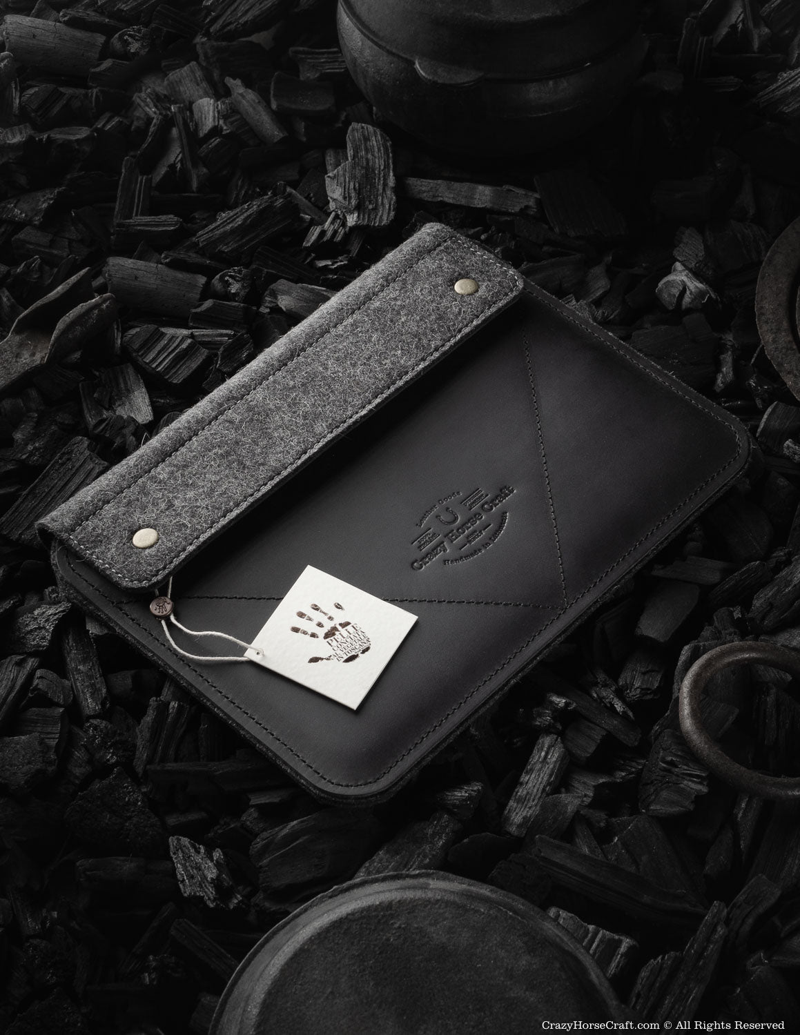 Leder iPad Pro/Air Tasche | Carbon Black
