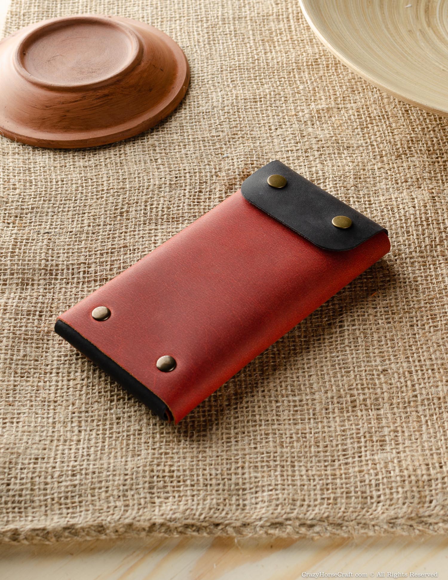 Minimalist Phone case / wallet | Fragola Red