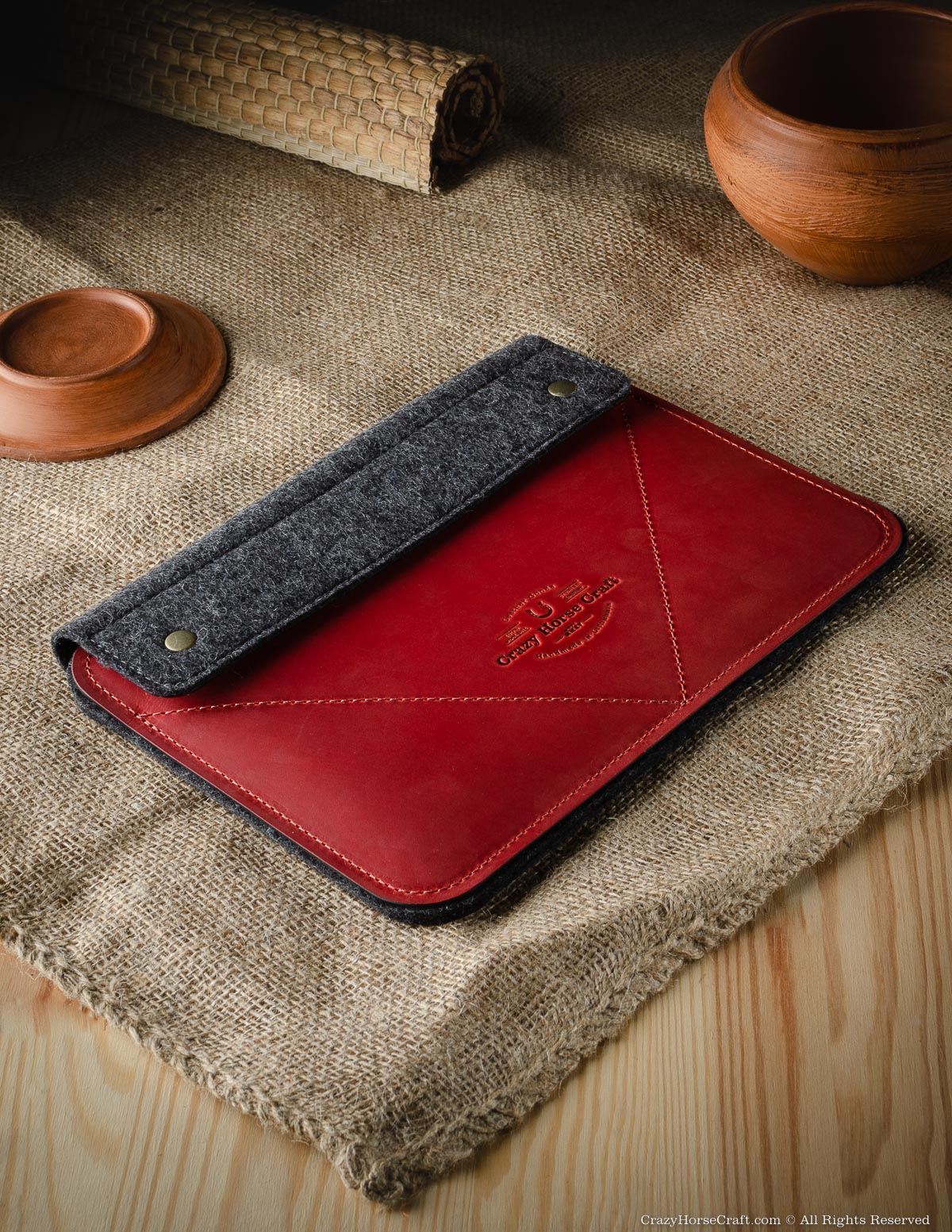 Leather iPad Pro/Air Case | Fragola Red