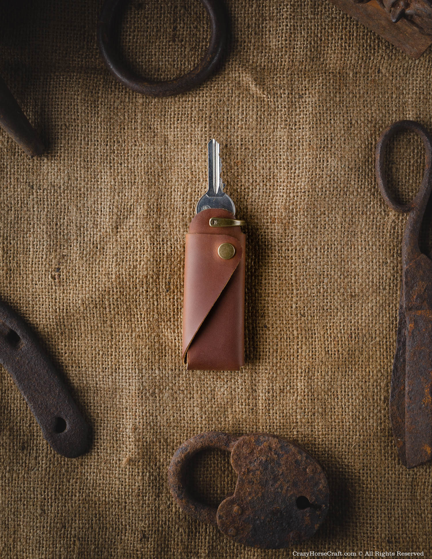 Minimalist Leather Key Organiser/Holder | Classic Brown