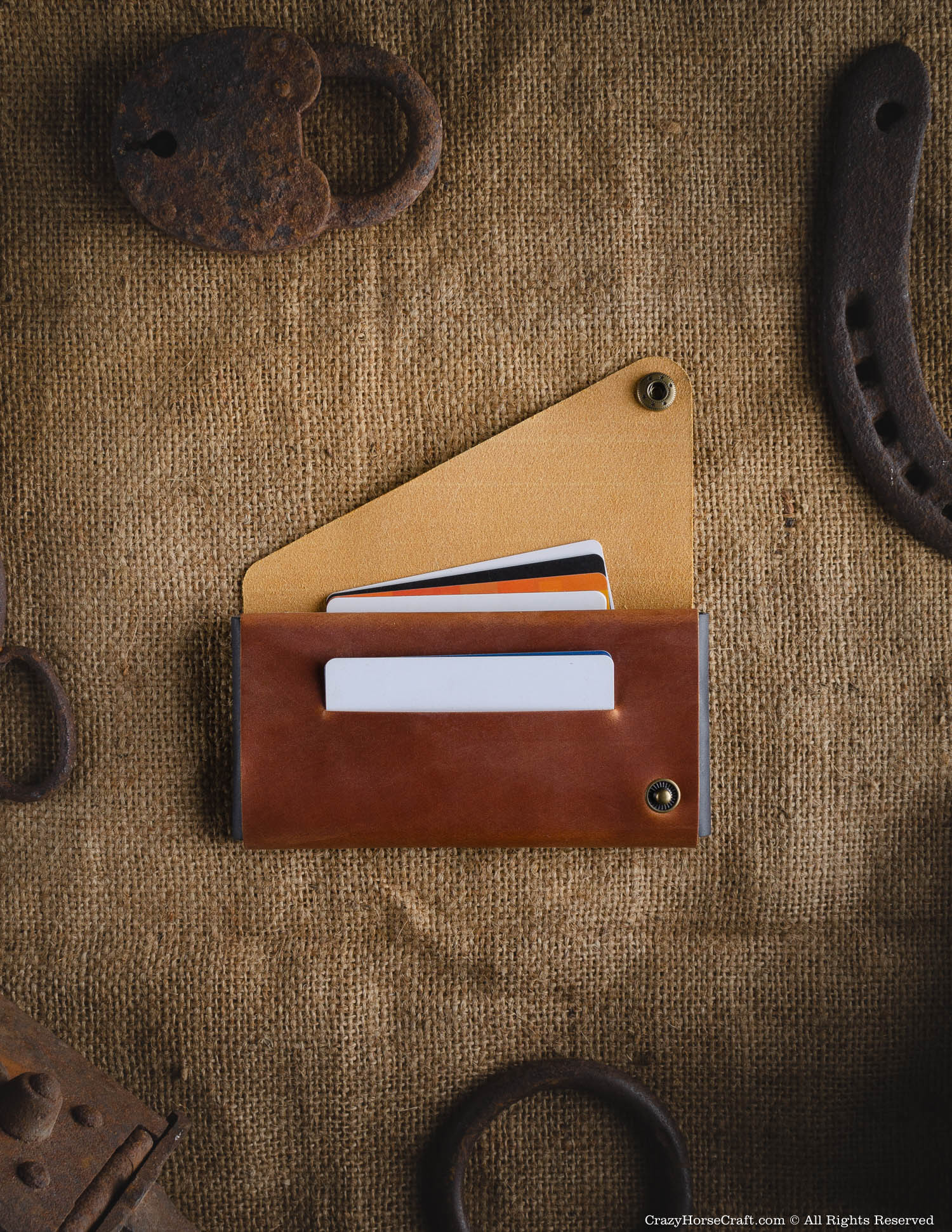 Minimalist Phone case / wallet | Classic Brown