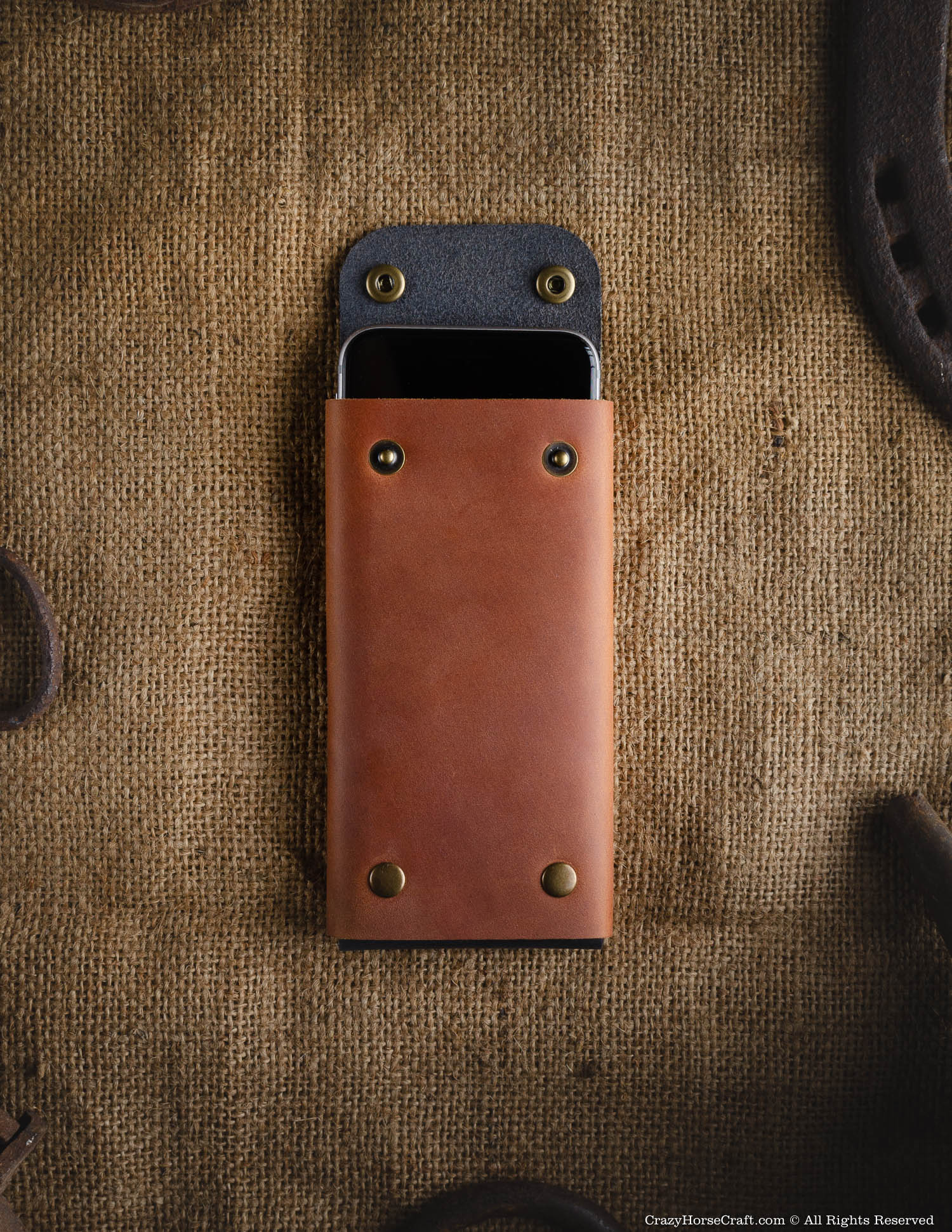 Minimalist Phone case / wallet | Classic Brown