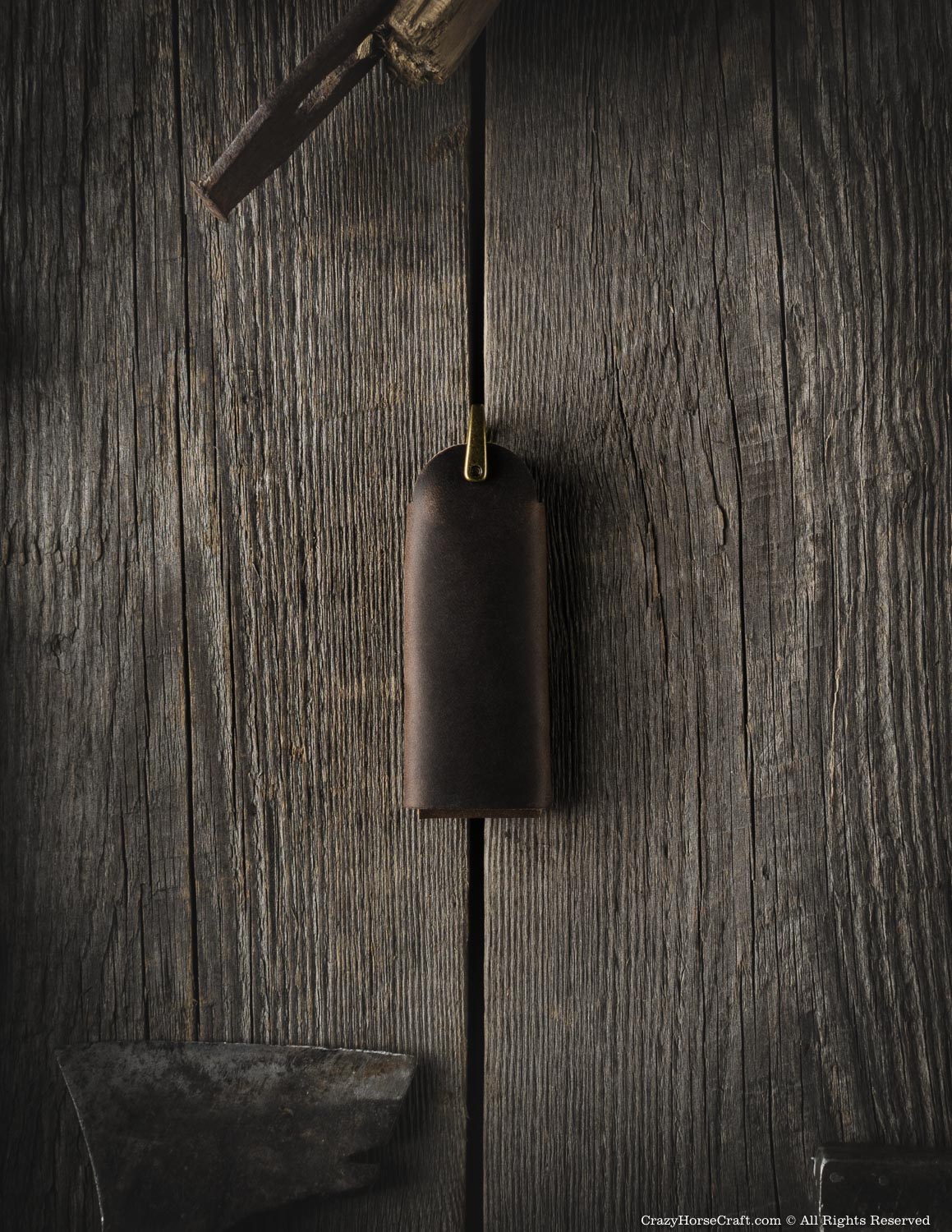 Minimalist Leather Key Organiser/Holder | Wood Brown