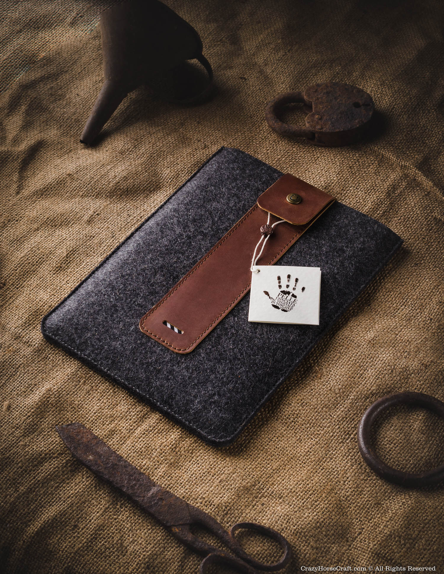 iPad-Hülle aus Wollfilz | Classic Brown