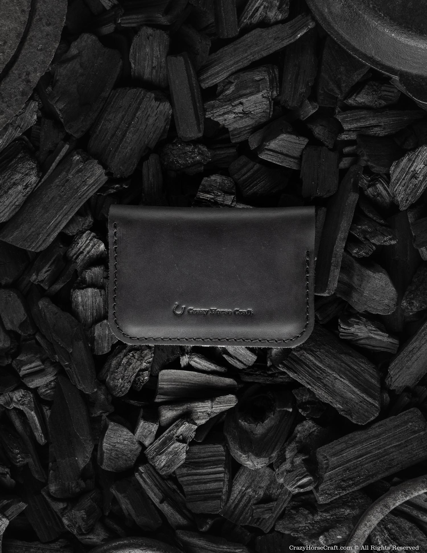 Leder Business & Kreditkartenhalter / Brieftasche | Carbon Black