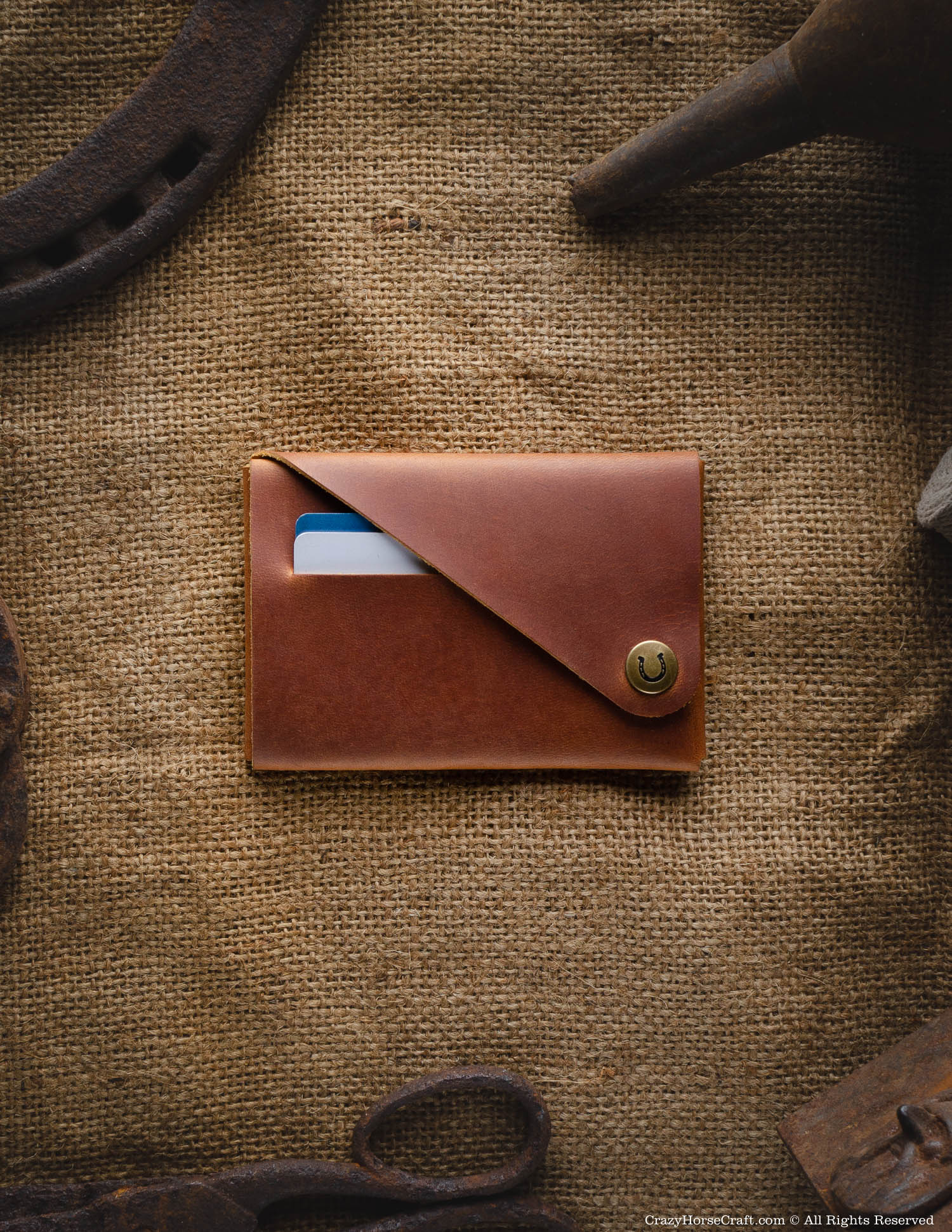 Minimalistic leather wallet/card holder | Classic Brown