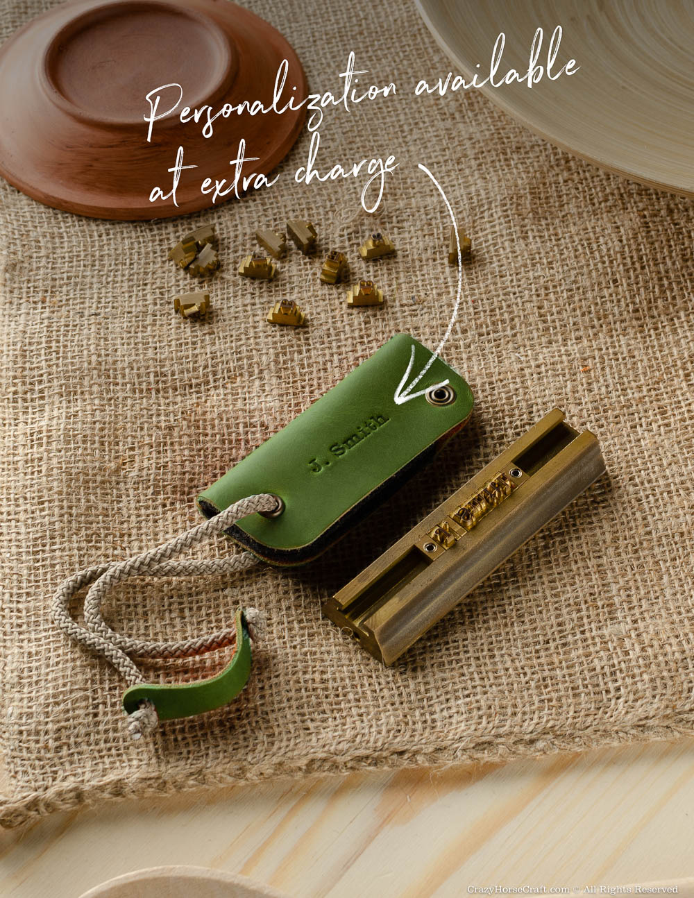 Leather Key Organiser & Holder | Alpine Green