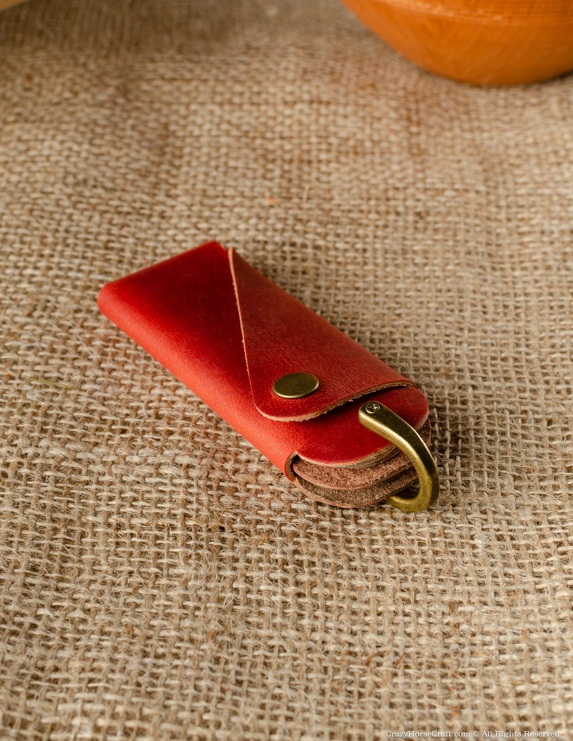 Minimalist Leather Key Organiser/Holder | Fragola Red