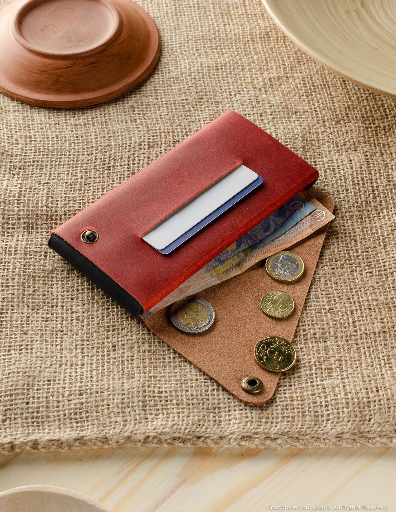 Minimalist Phone case / wallet | Fragola Red