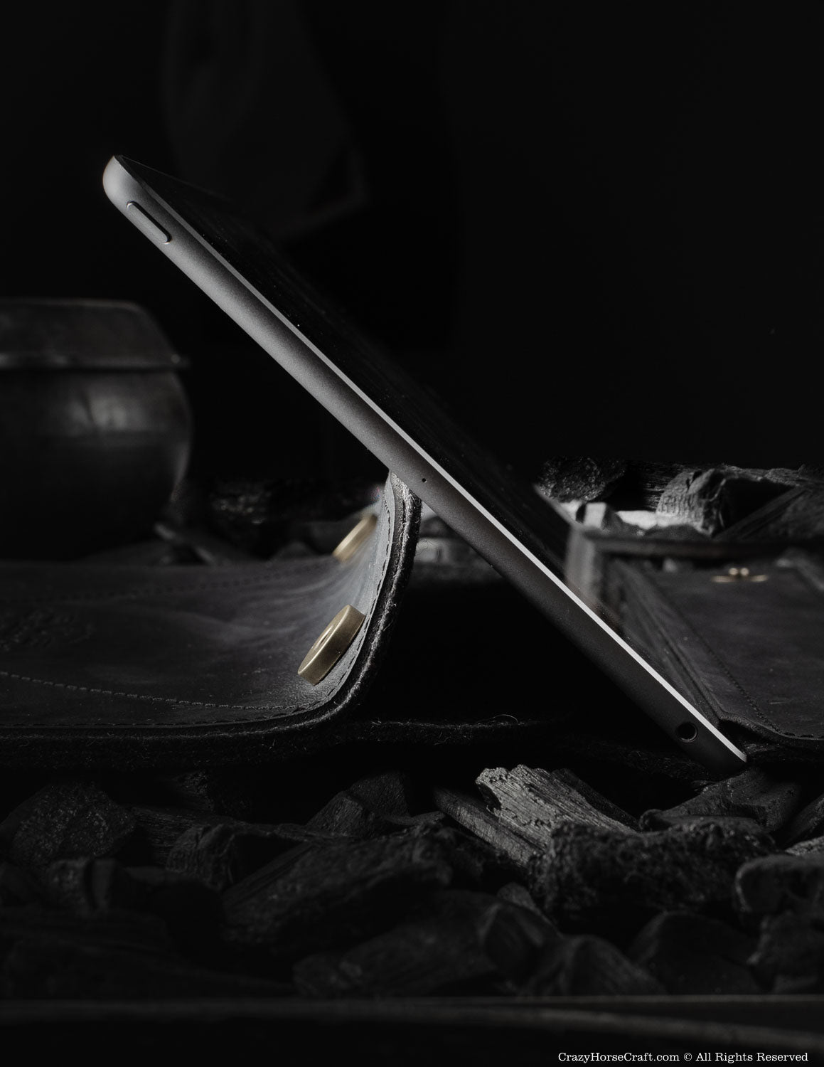 Leder iPad Pro/Air Tasche | Carbon Black