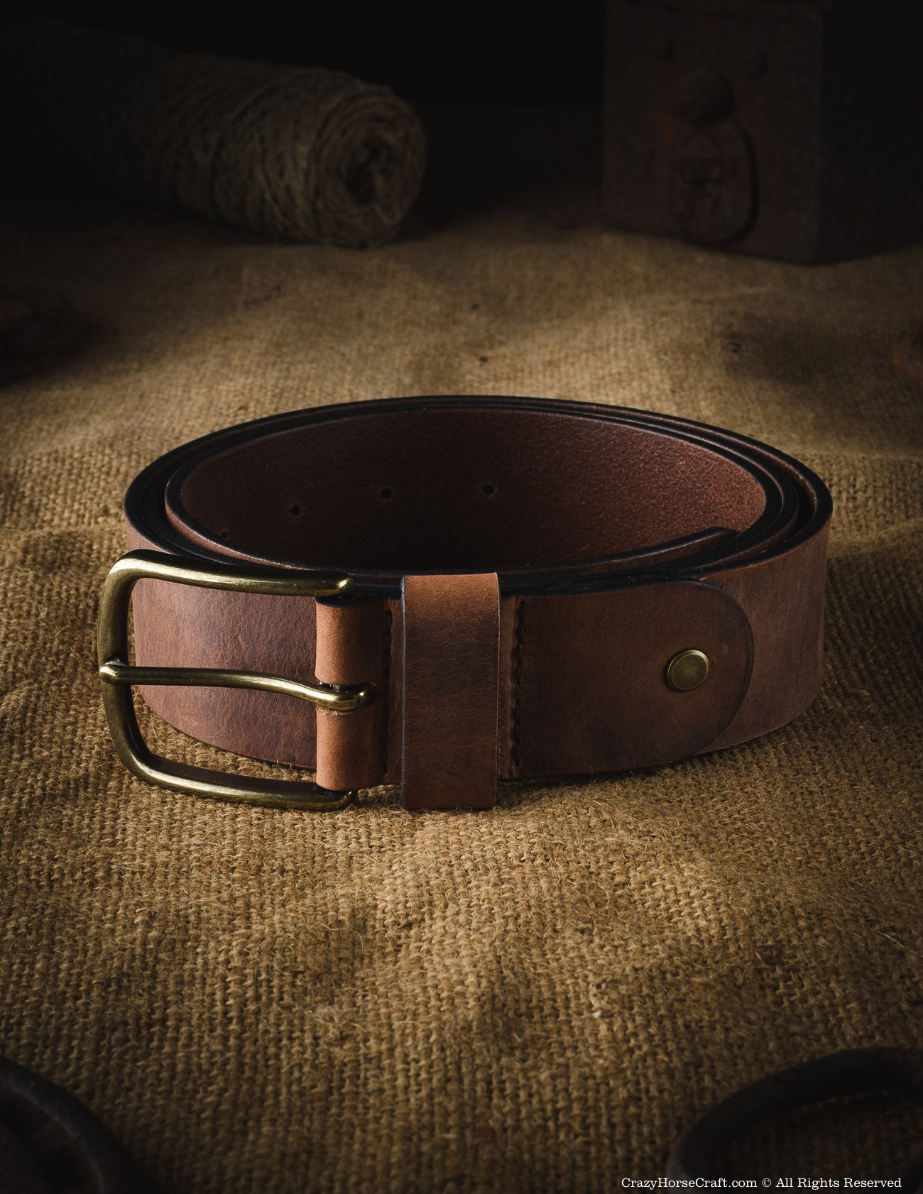 Vegetable Tanned Leather Belt | Classic Brown