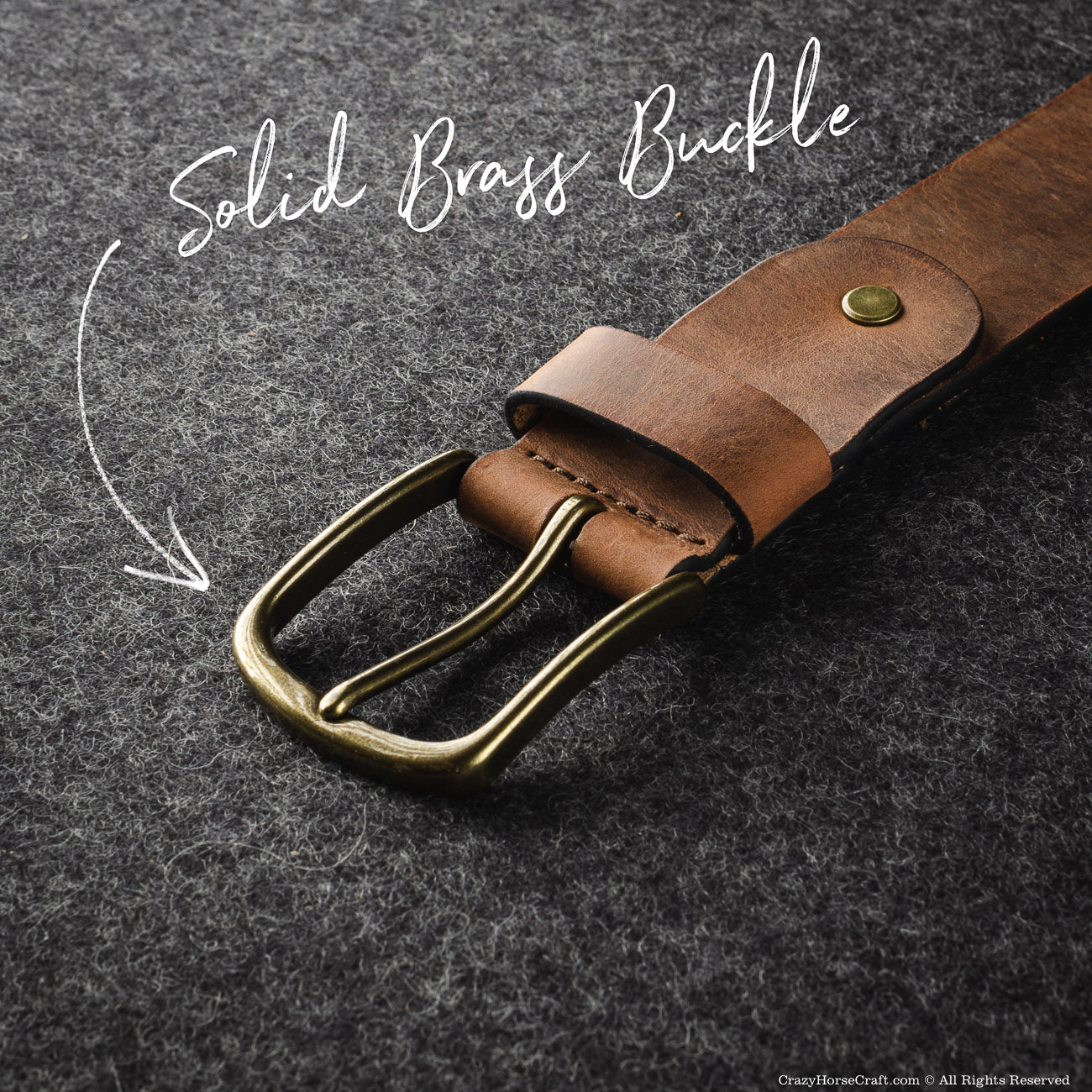 Vegetable Tanned Leather Belt | Classic Brown