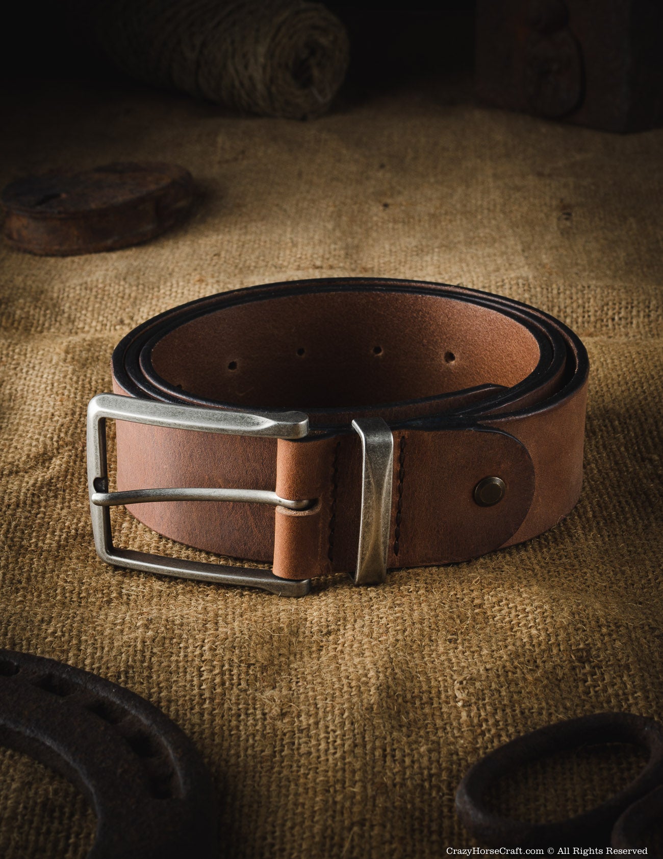 Vegetable Tanned Leather Belt | Classic Brown