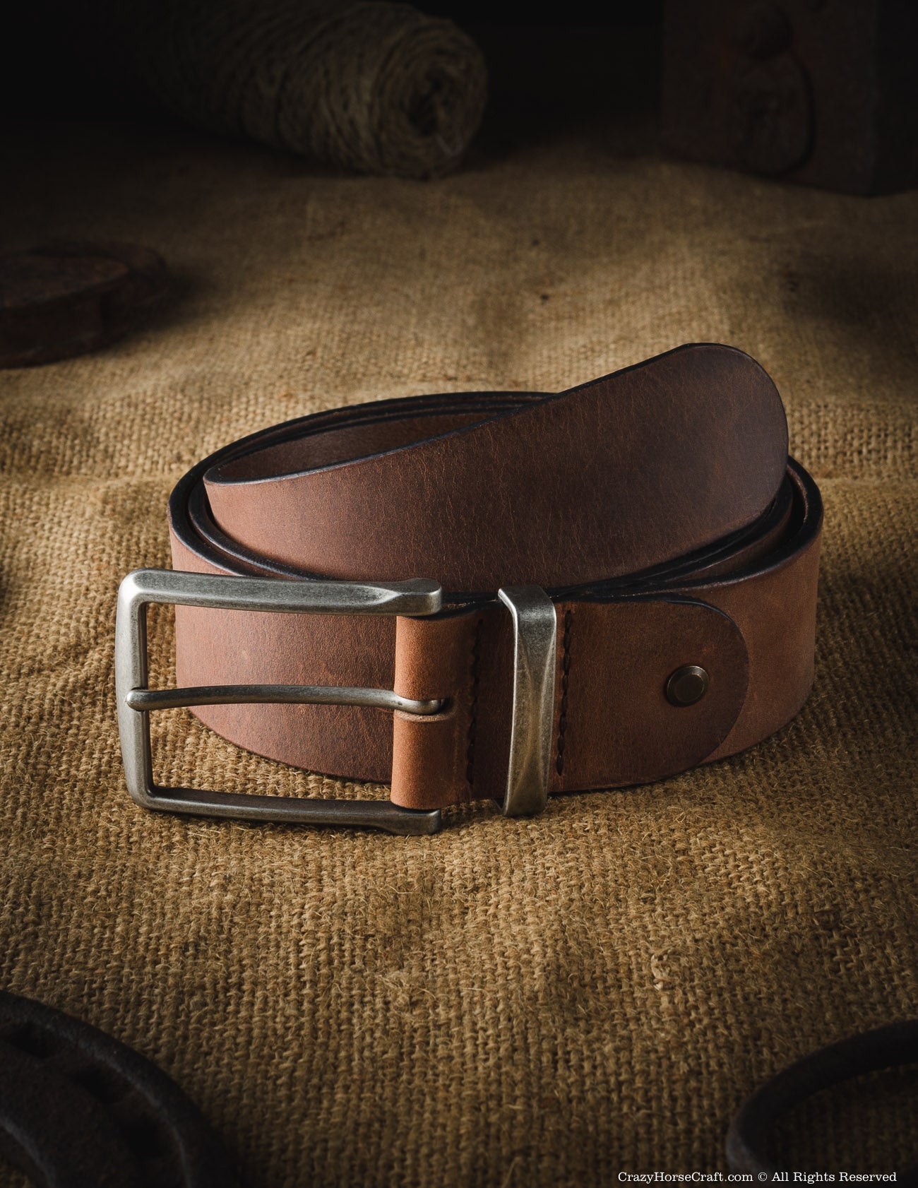 Vegetable Tanned Leather Belt | Classic Brown