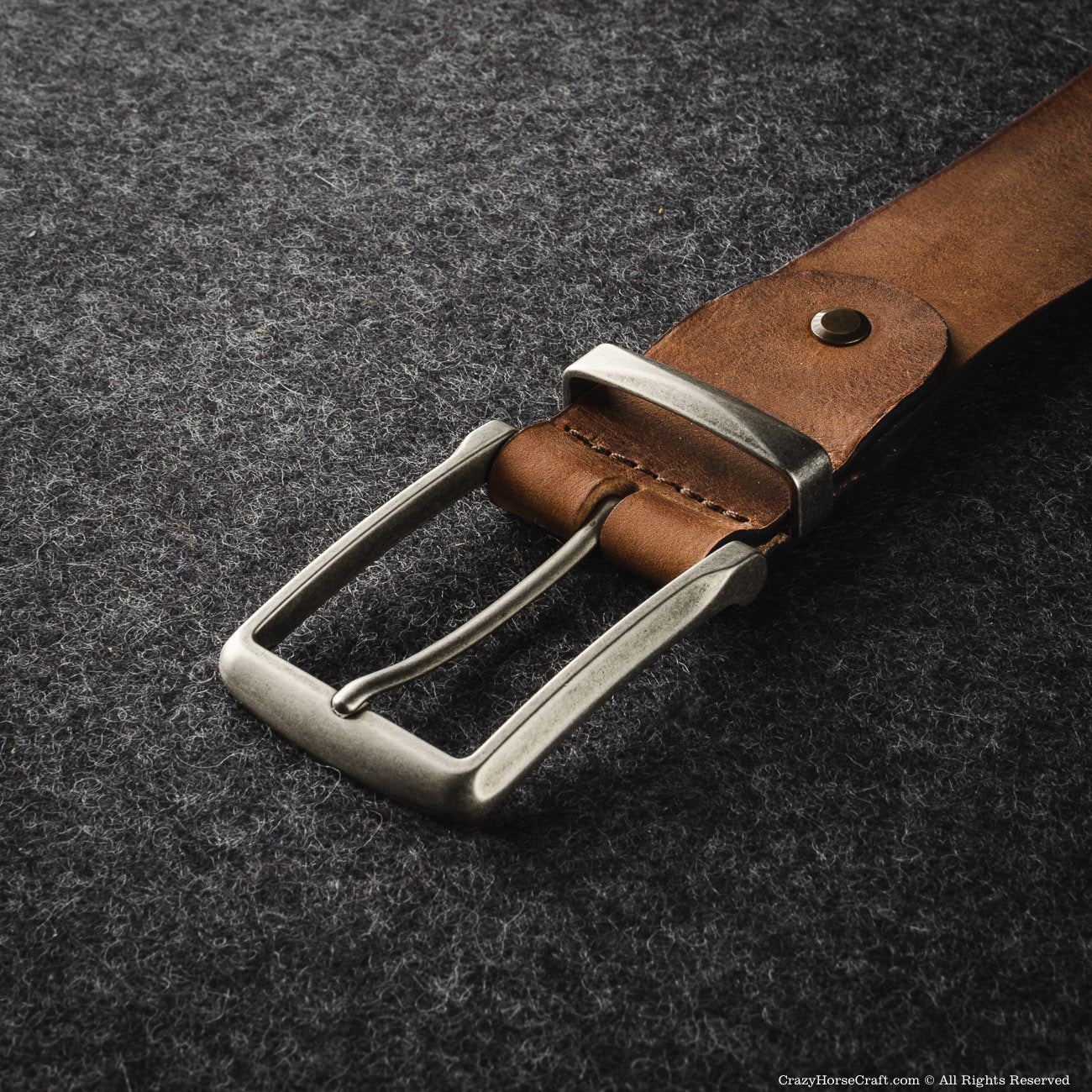 Vegetable Tanned Leather Belt | Classic Brown