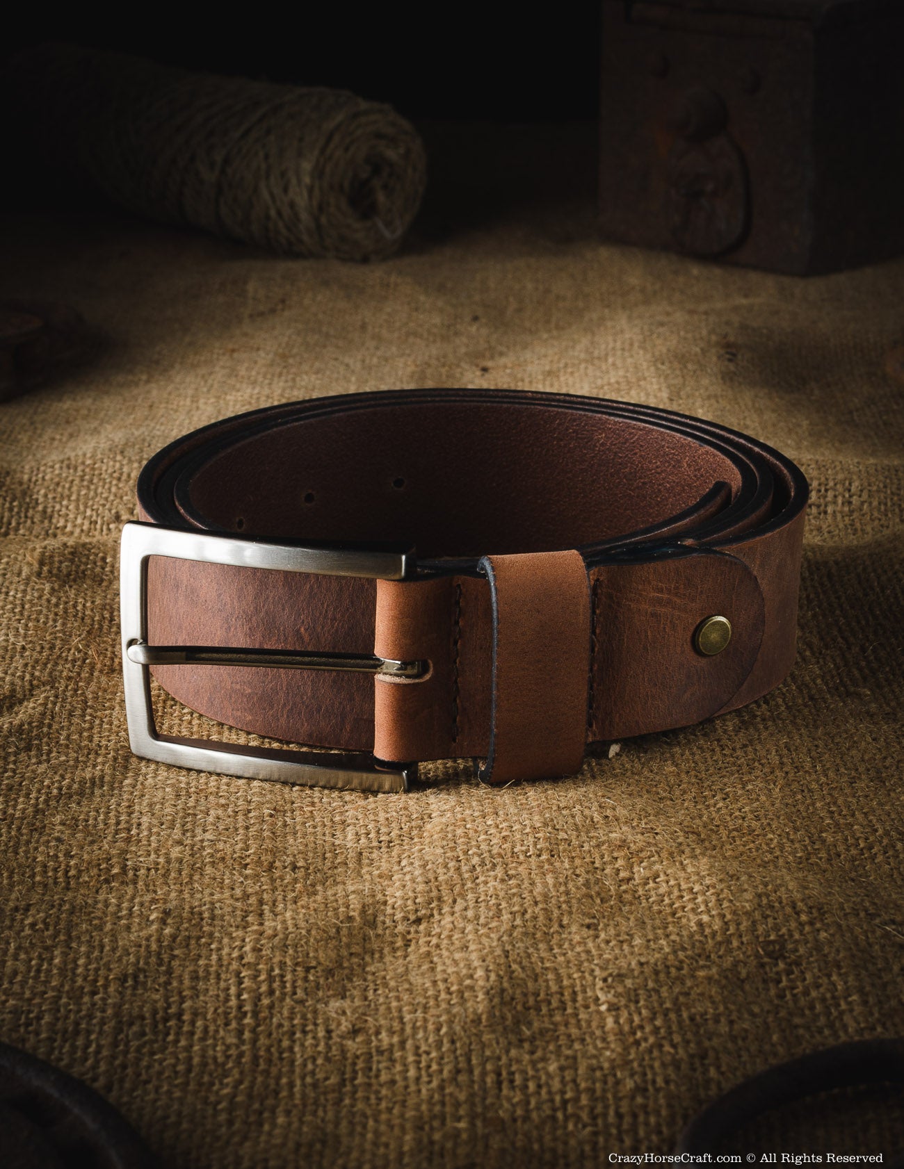 Vegetable Tanned Leather Belt | Classic Brown