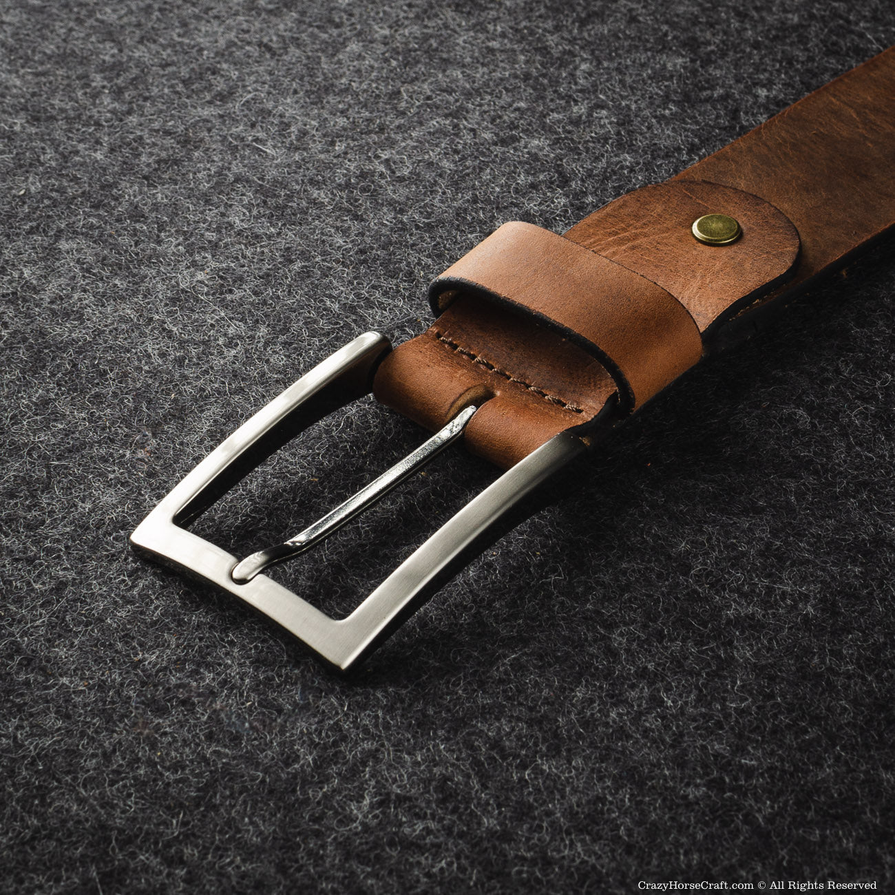 Vegetable Tanned Leather Belt | Classic Brown