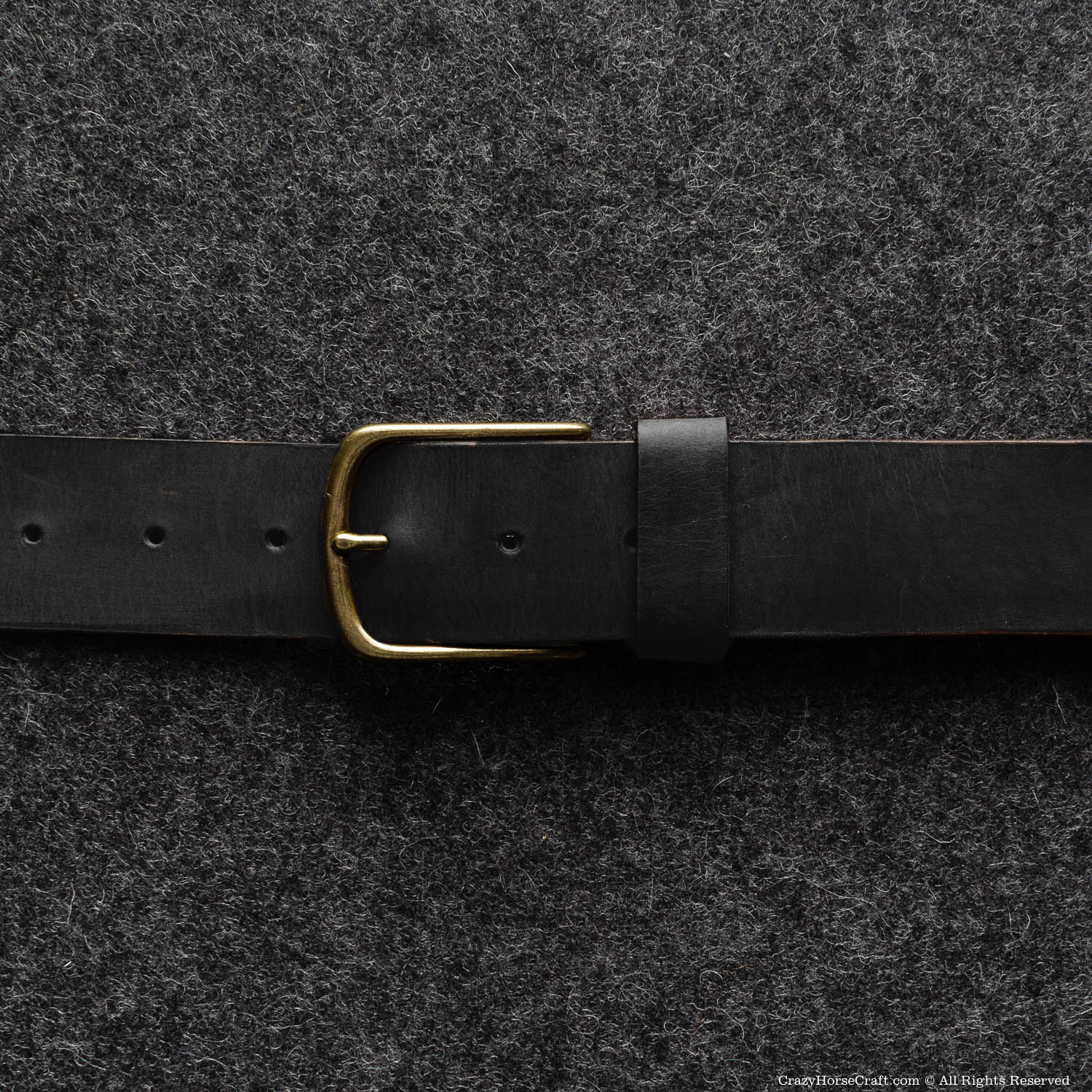 Vegetable Tanned Leather Belt | Carbon Black