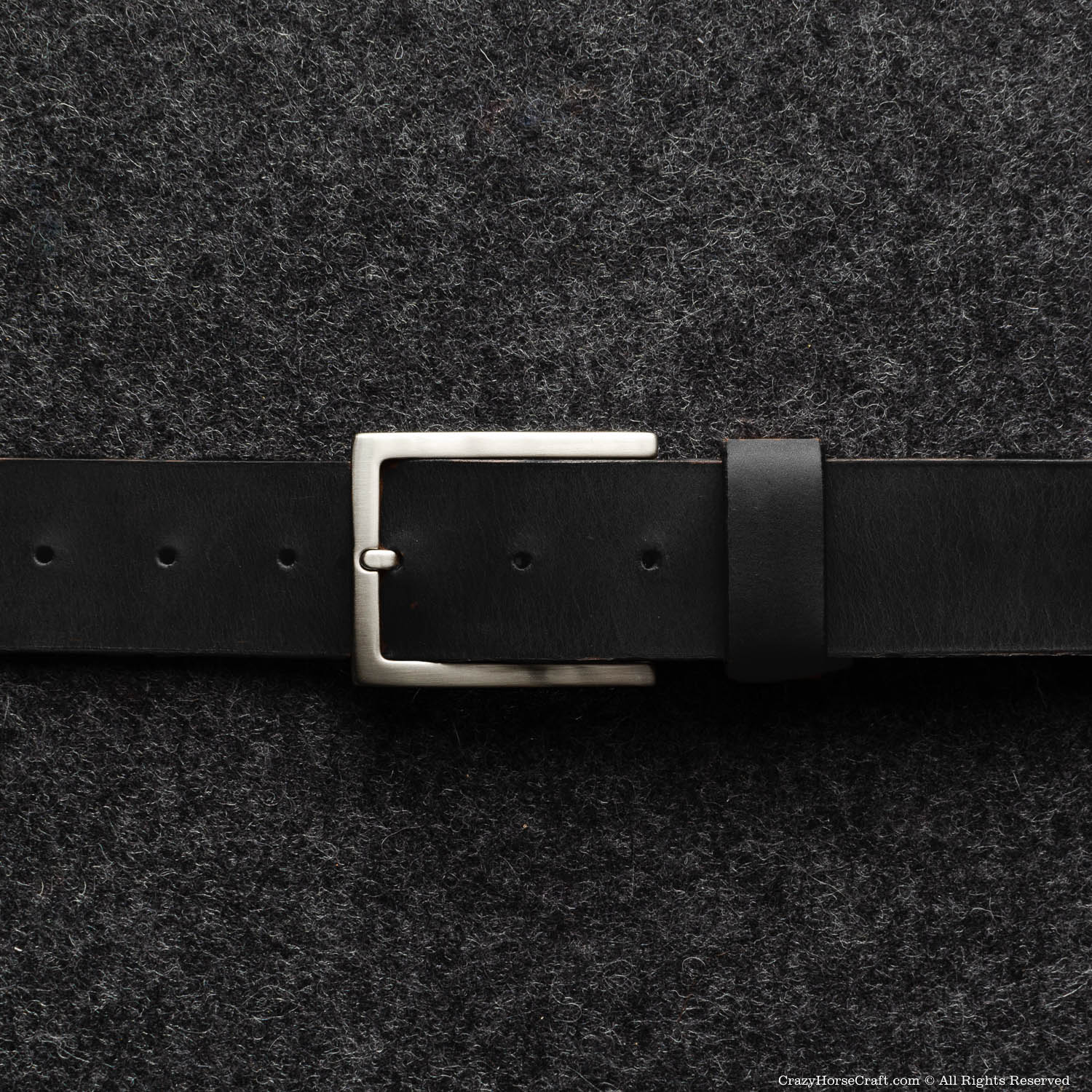 Vegetable Tanned Leather Belt | Carbon Black