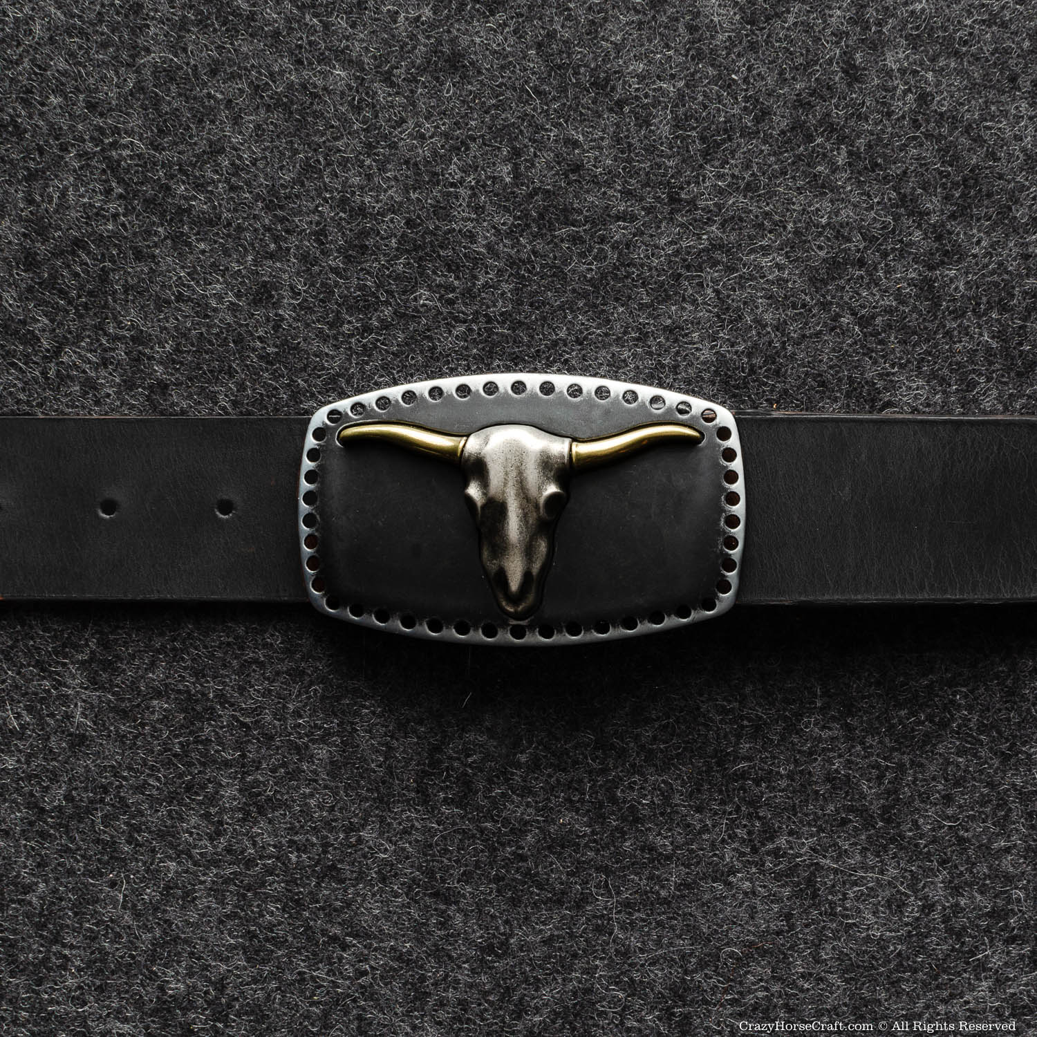 Vegetable Tanned Leather Belt | Carbon Black