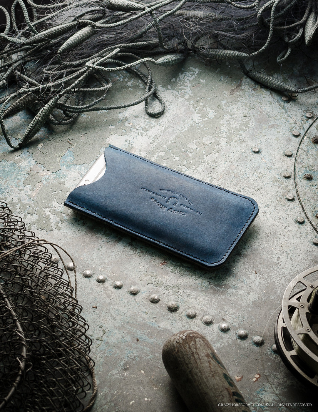 Leather iPhone Case with Card Pocket | OceanBlue