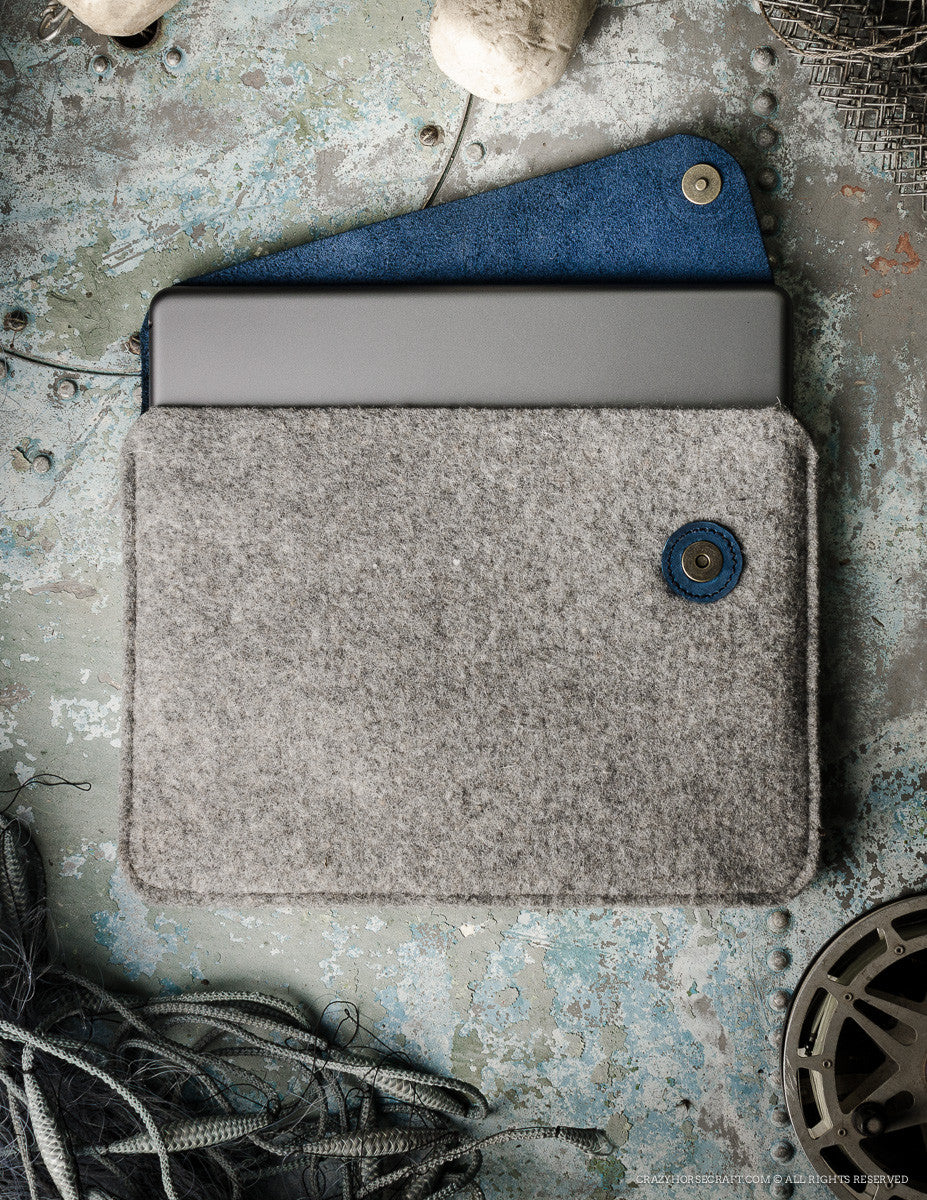 Felt MacBook/iPad case | OceanBlue