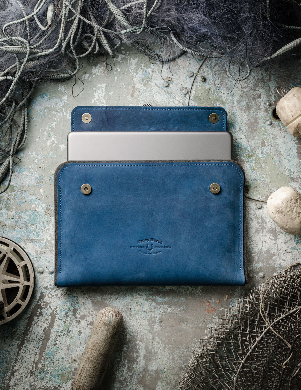 Leather MacBook Case | OceanBlue