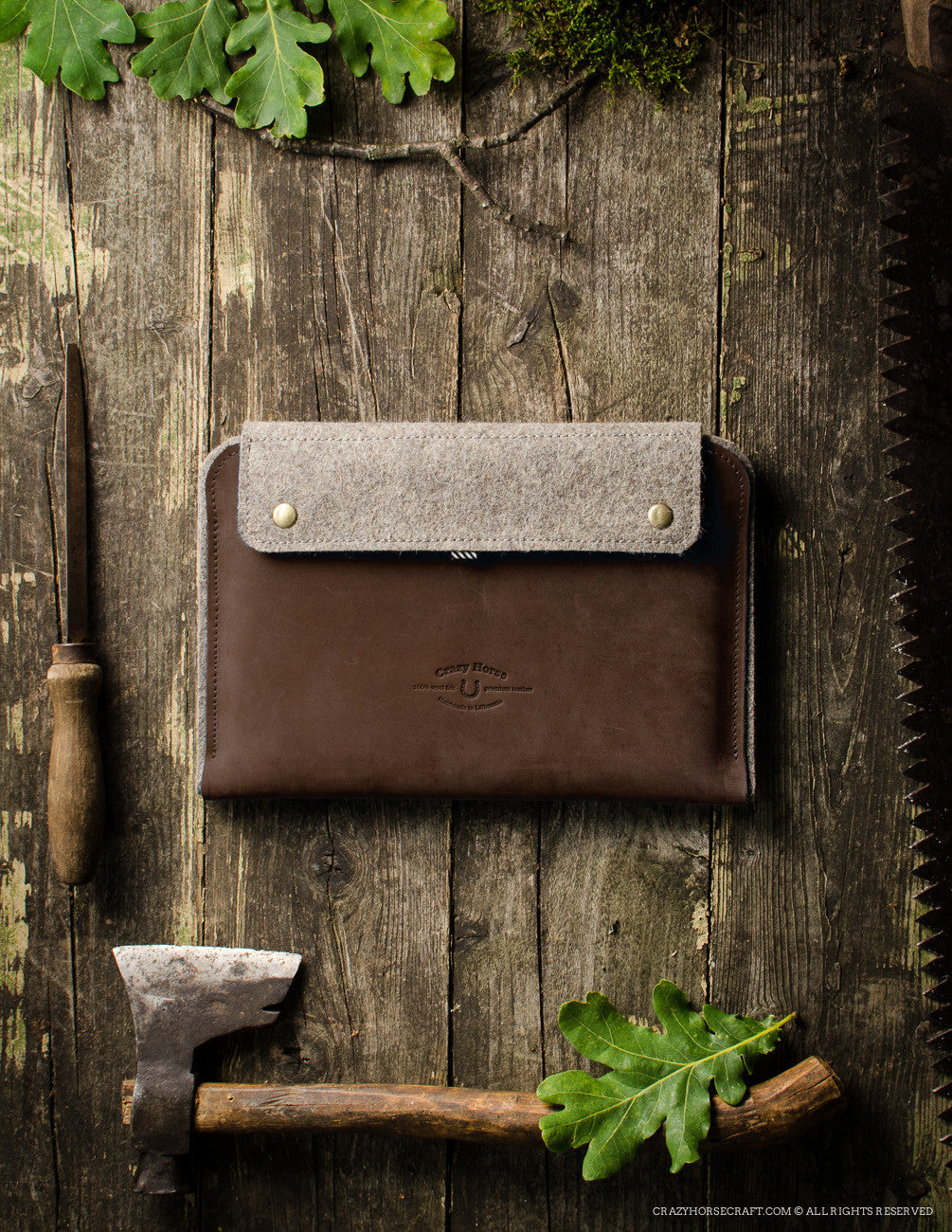 Leather MacBook Case | WoodBrown