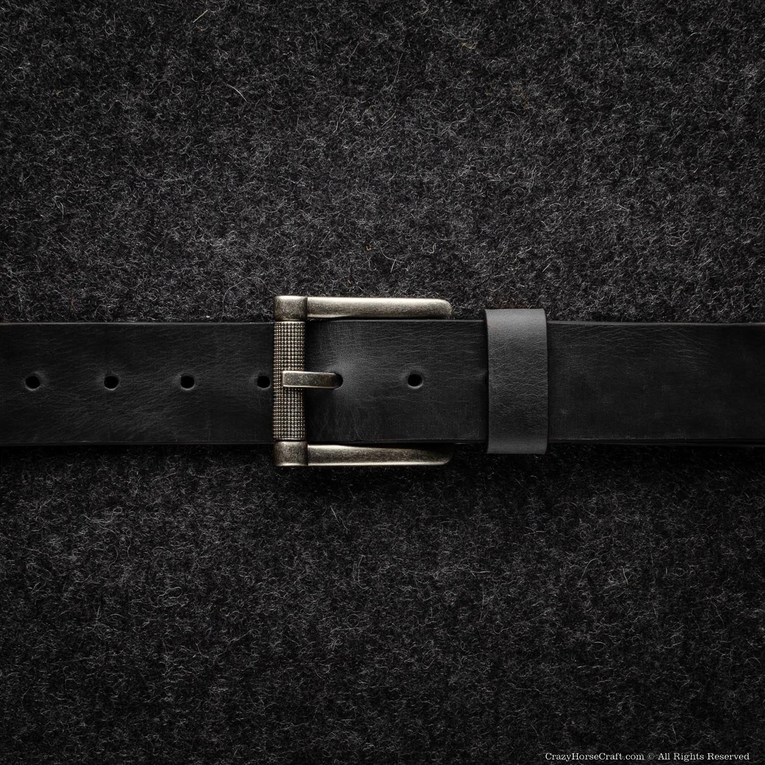 Vegetable Tanned Leather Belt | Carbon Black