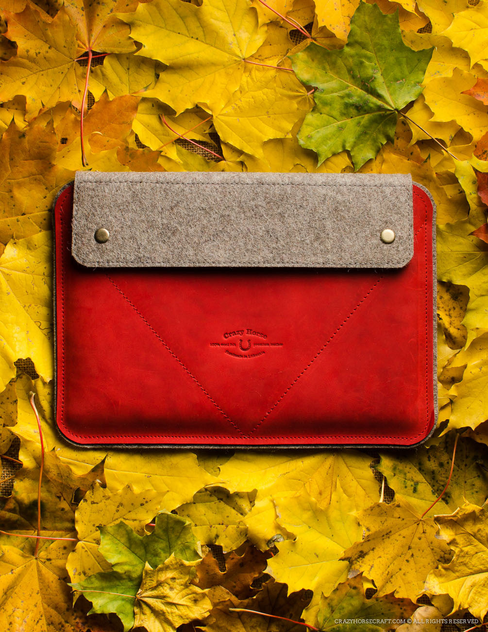 Leather MacBook/iPad Case | AutumnRed