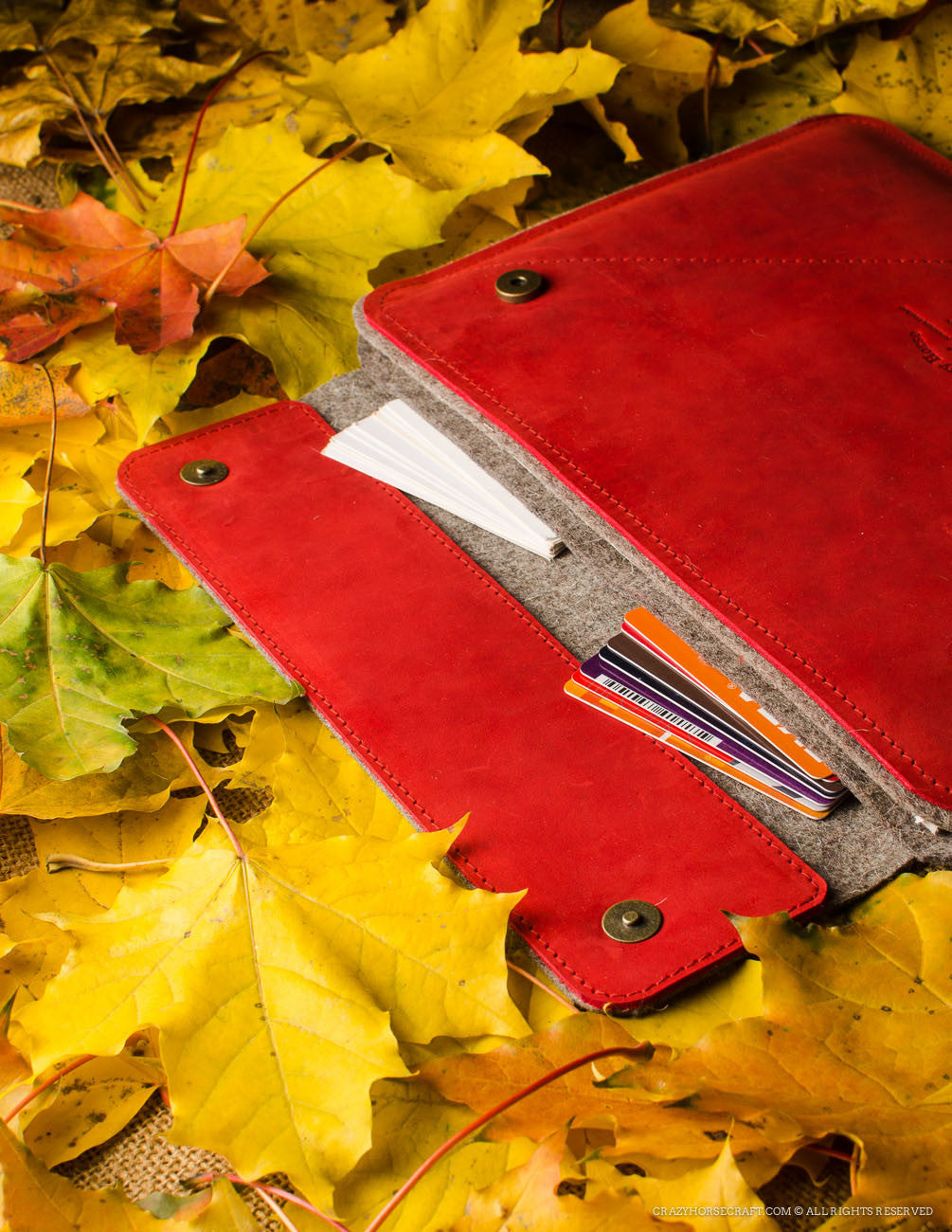 Leather MacBook/iPad Case | AutumnRed