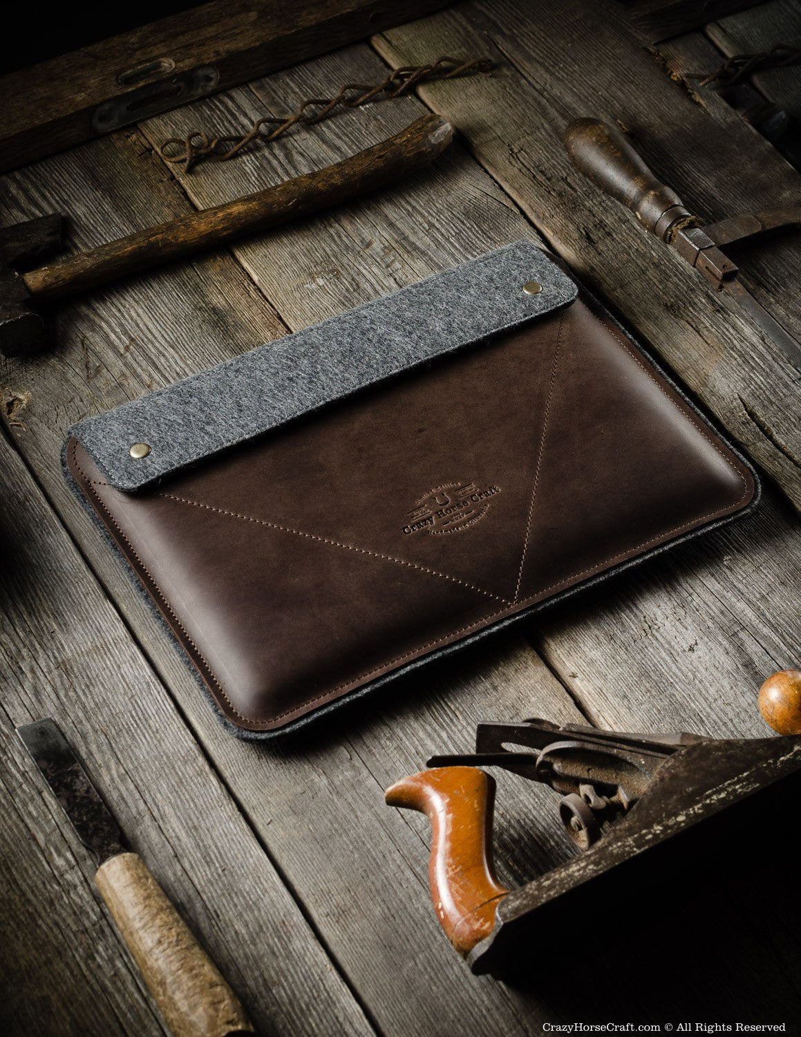 Leather MacBook Pro Retina Case Brown side