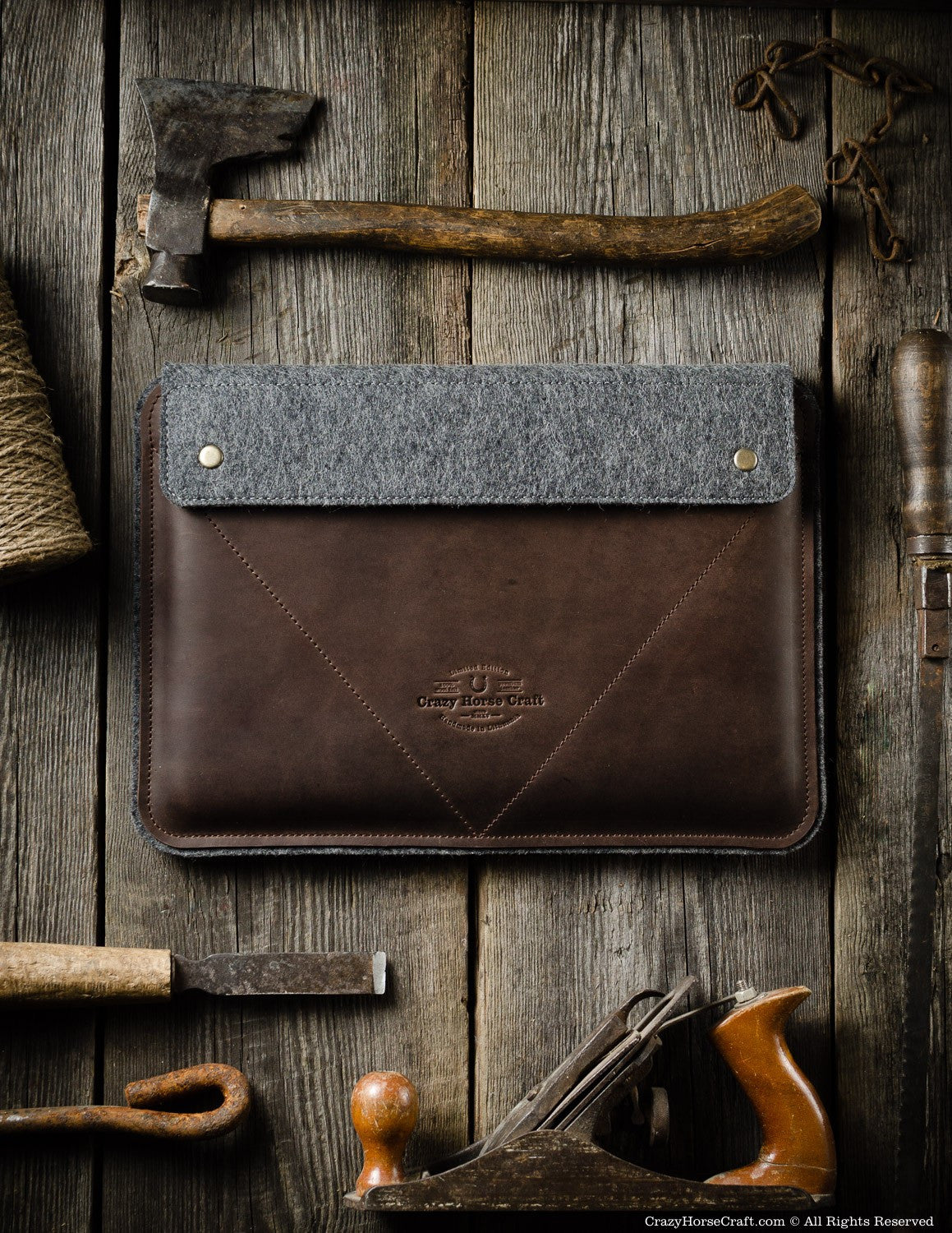 Leather MacBook Air Case Brown front