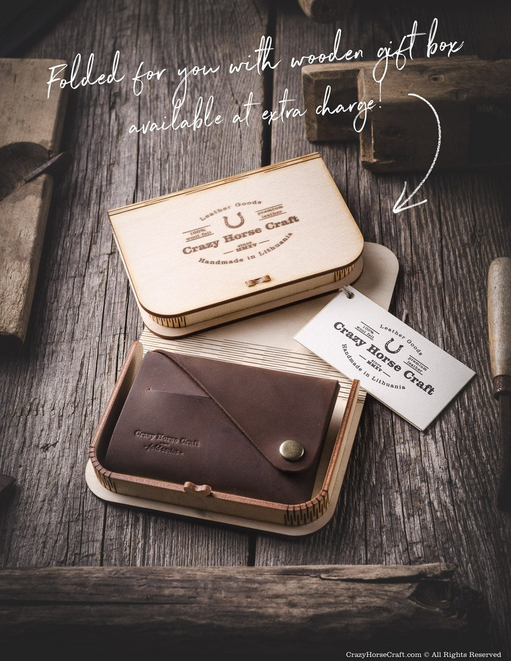 nubuck leather cardholder
