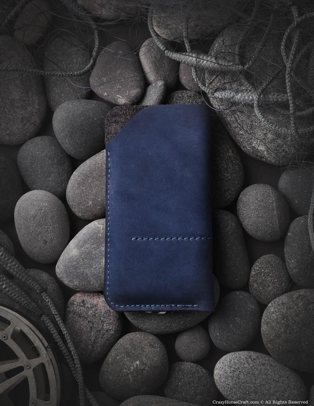 wool felt, iphone Xr, Xs, Xs Max sleeves, iphone leather cover, Leather iphone X plus sleeve, blue, felt, back