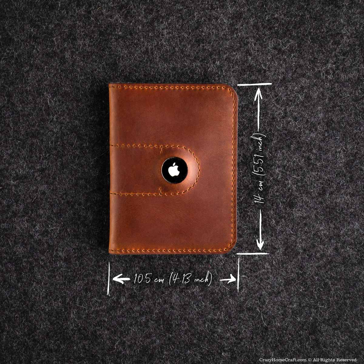 Veg-Tanned Leather AirTag Passport Wallet / Case