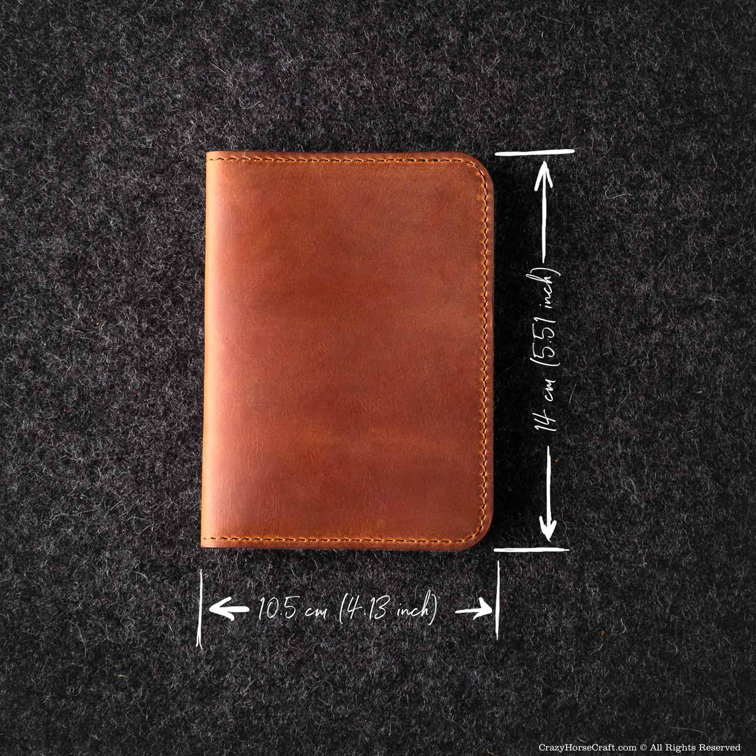 Veg-Tanned Leather Passport Wallet / Case