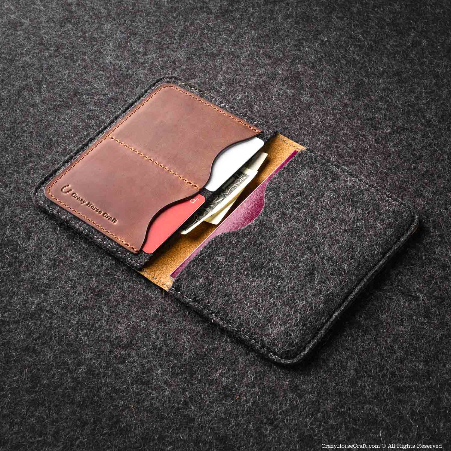 Veg-Tanned Leather Passport Wallet / Case