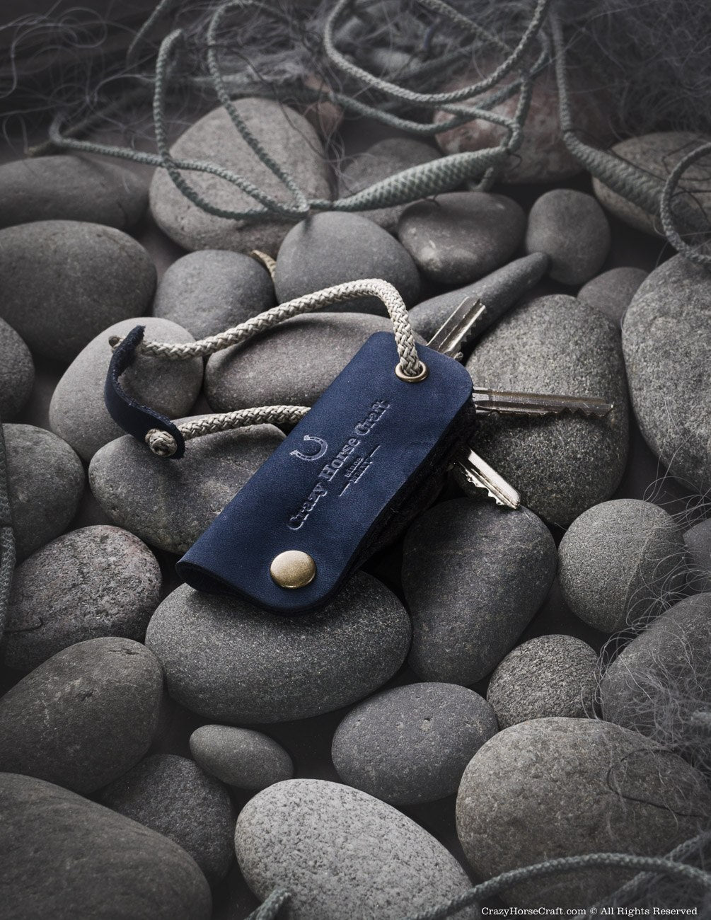 Blue Leather key organiser holder